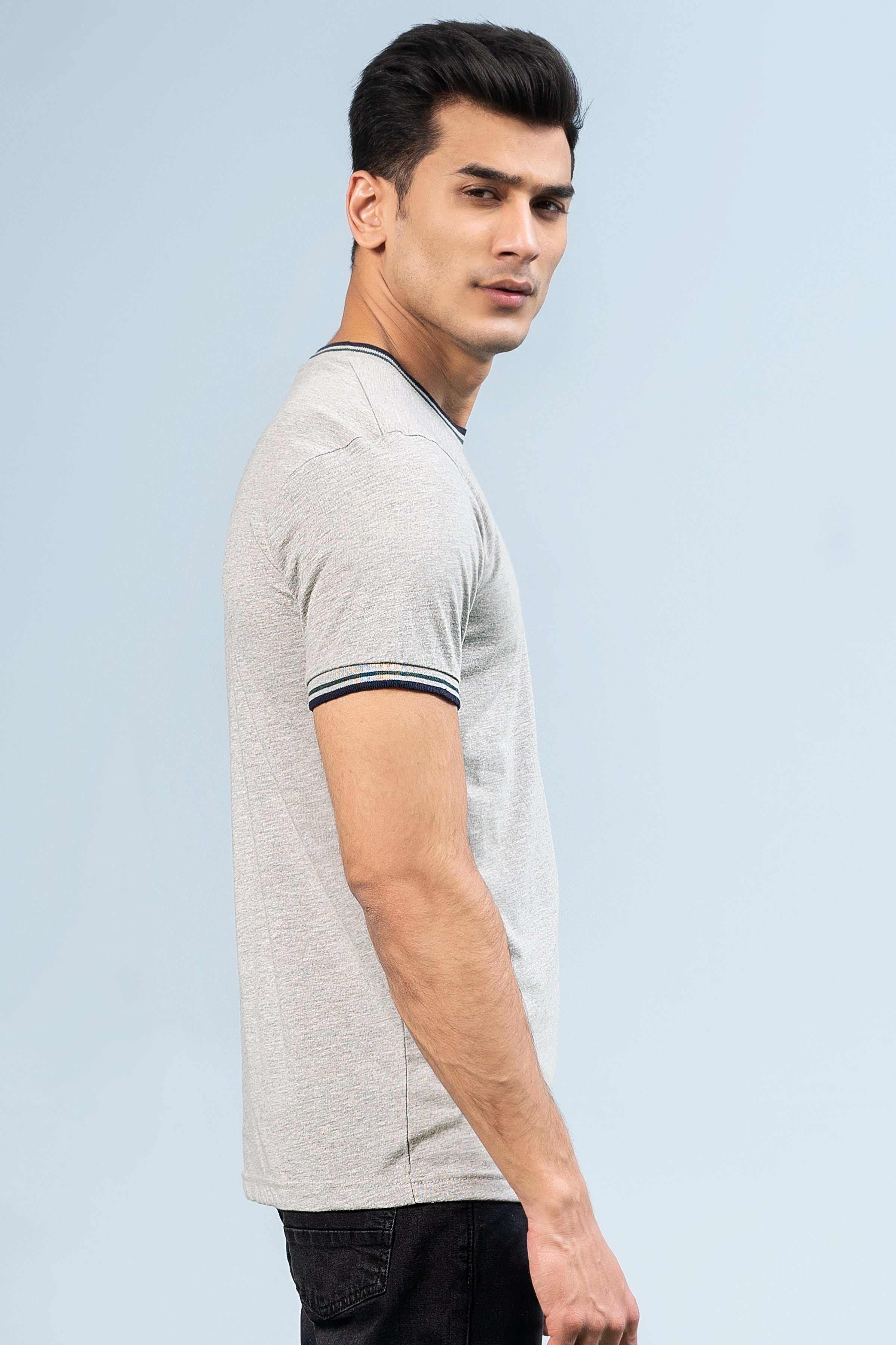 T SHIRT HEATHER GREY at Charcoal Clothing