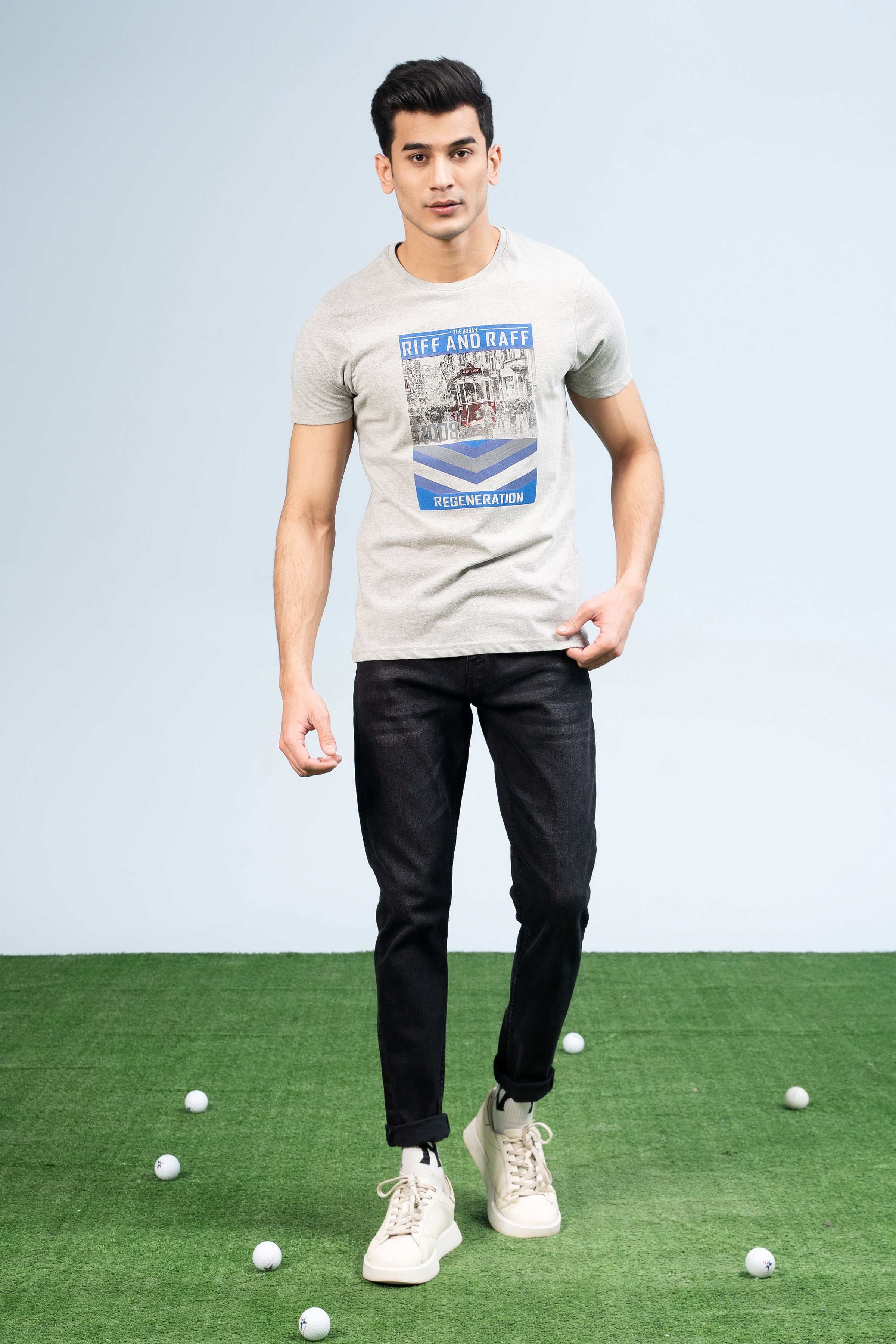 T SHIRT HEATHER GREY at Charcoal Clothing