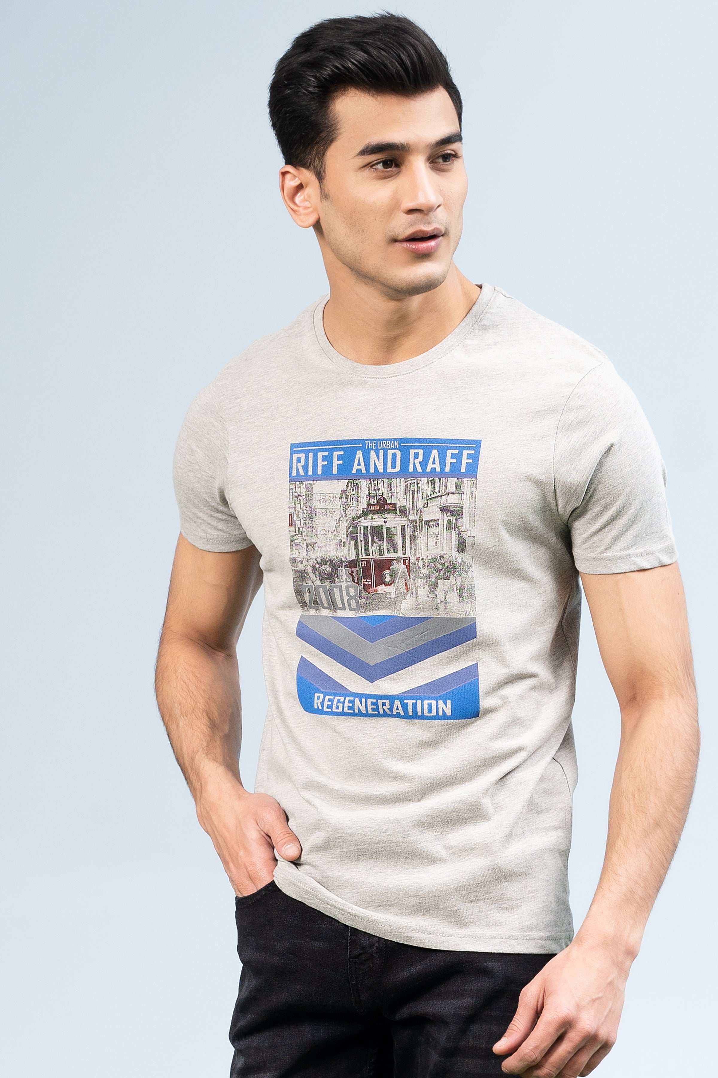 T SHIRT HEATHER GREY at Charcoal Clothing