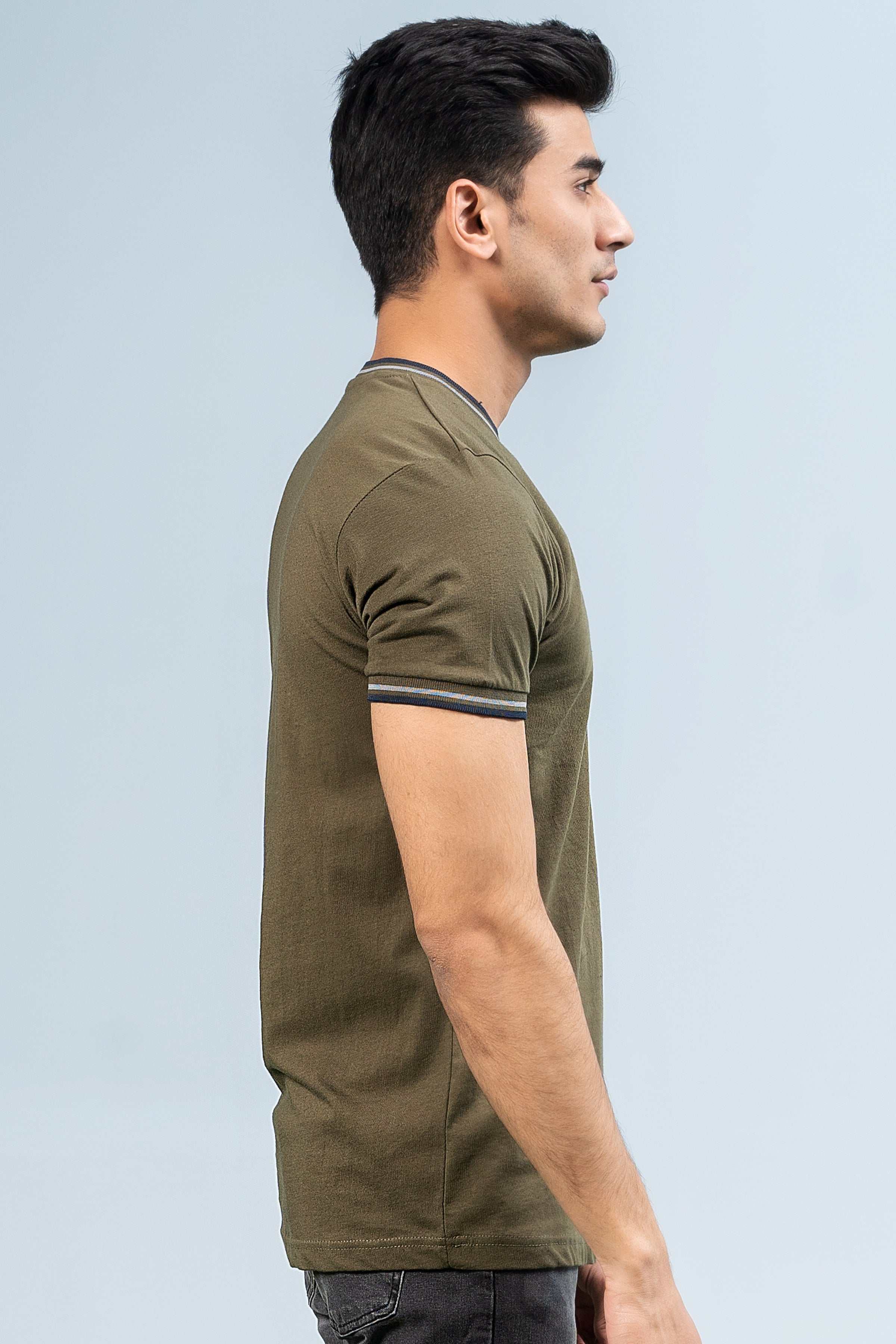 T SHIRT OLIVE at Charcoal Clothing