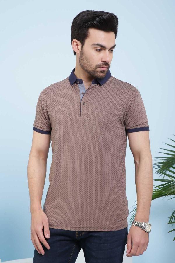 T SHIRT POLO BROWN at Charcoal Clothing