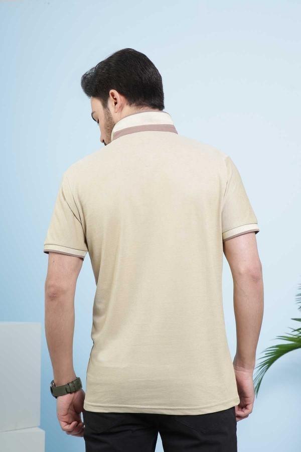T SHIRT POLO KHAKI at Charcoal Clothing