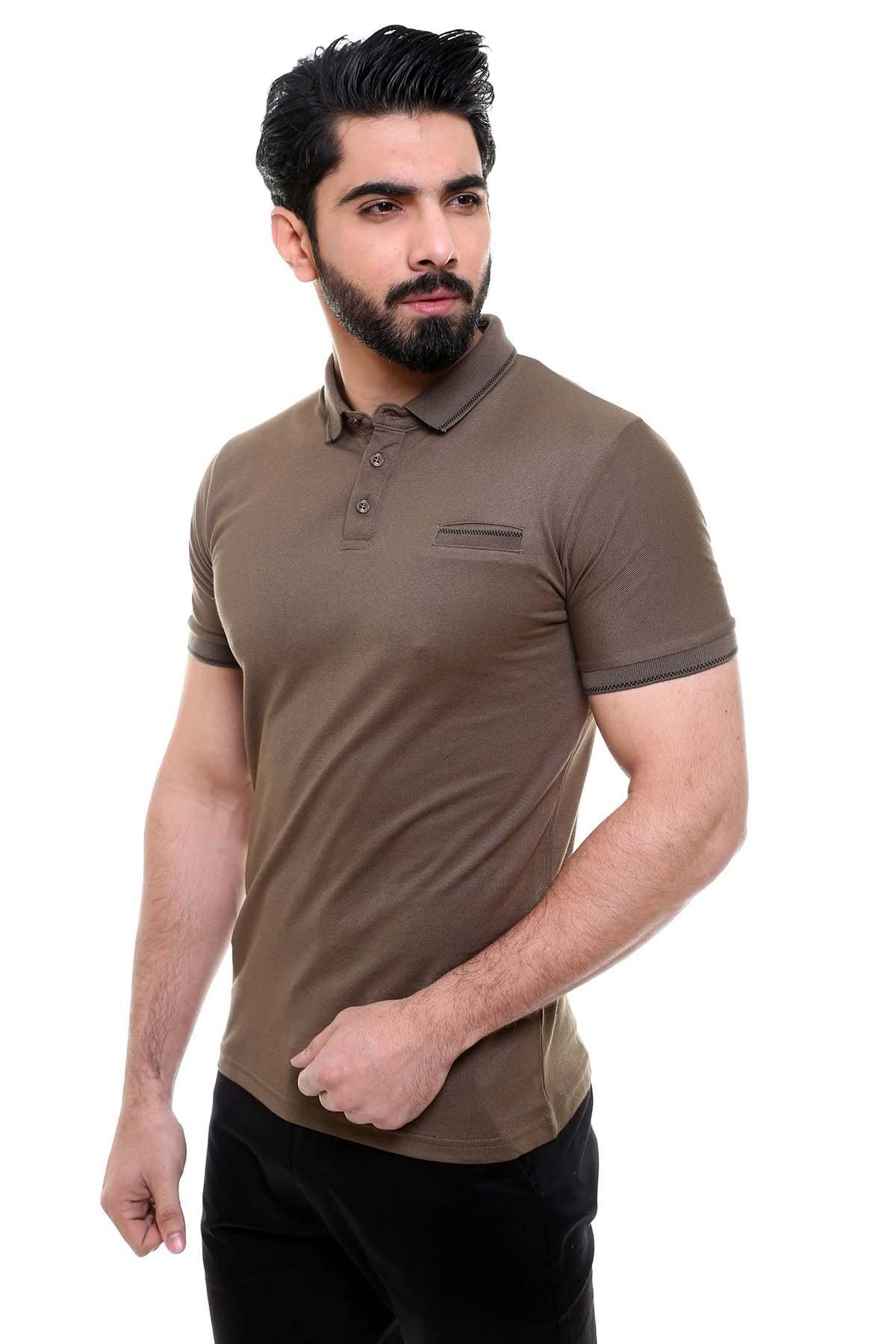 T SHIRT POLO LIGHT GREEN at Charcoal Clothing