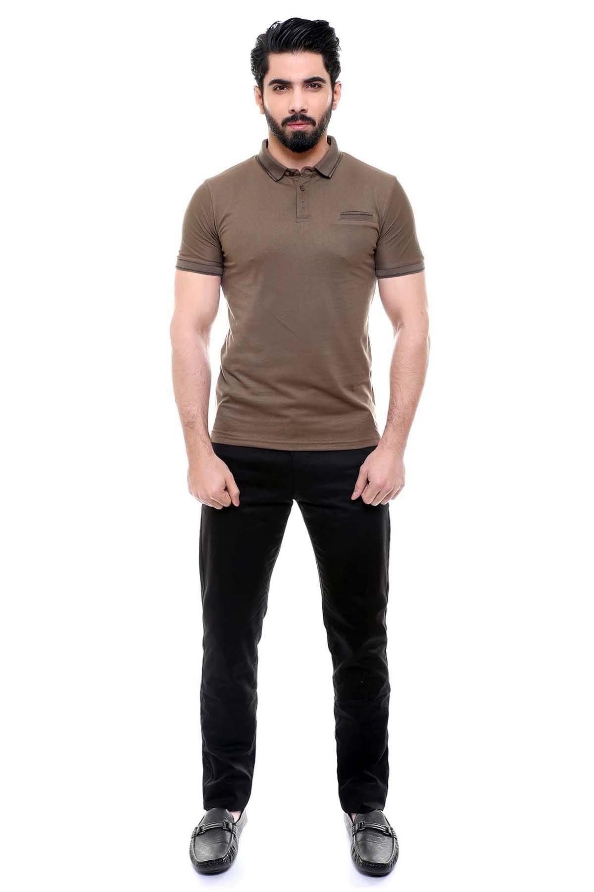 T SHIRT POLO LIGHT GREEN at Charcoal Clothing