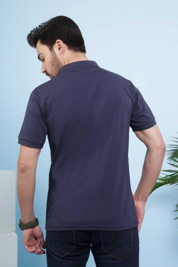 T SHIRT POLO MAROON NAVY at Charcoal Clothing