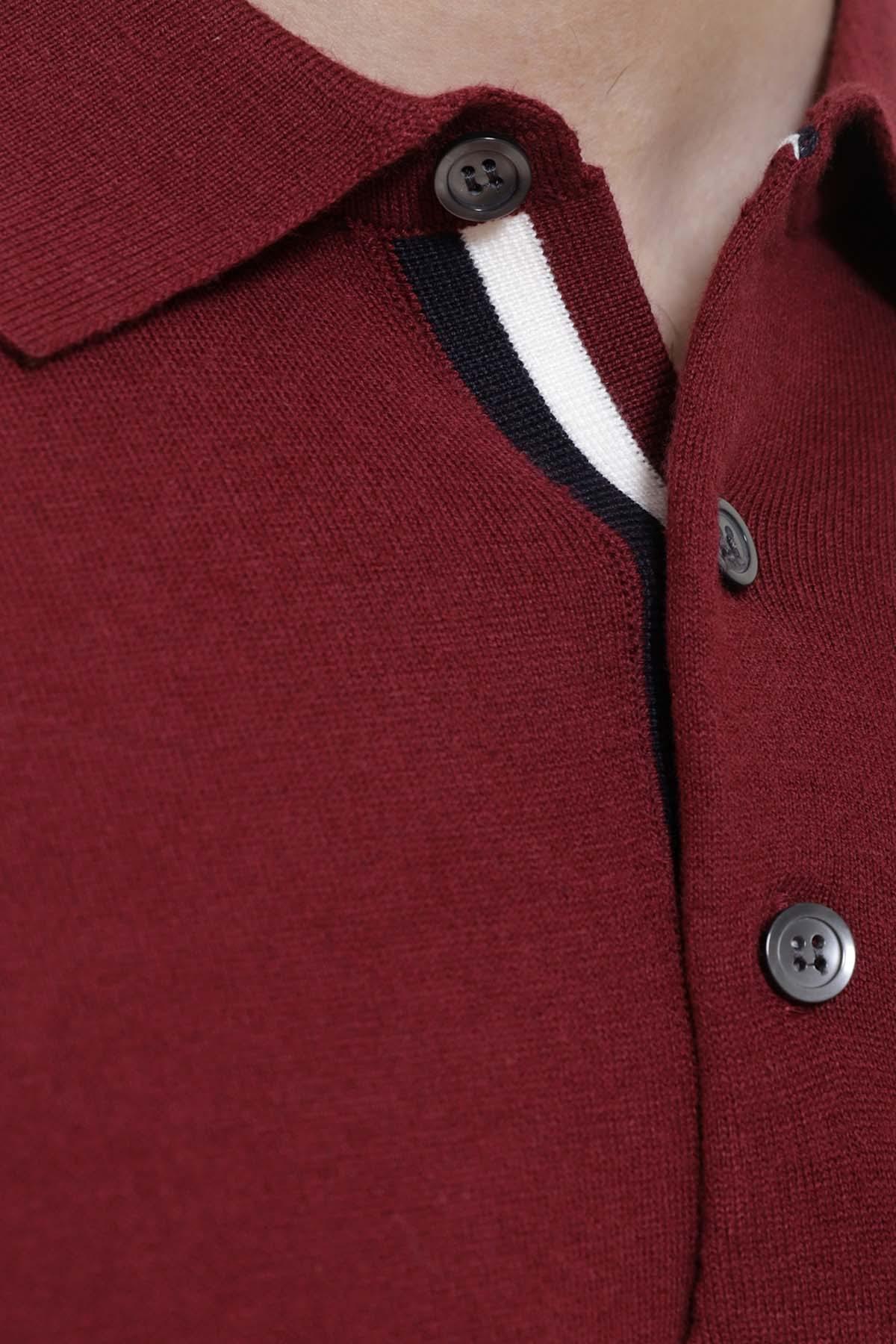 T SHIRT POLO MAROON at Charcoal Clothing