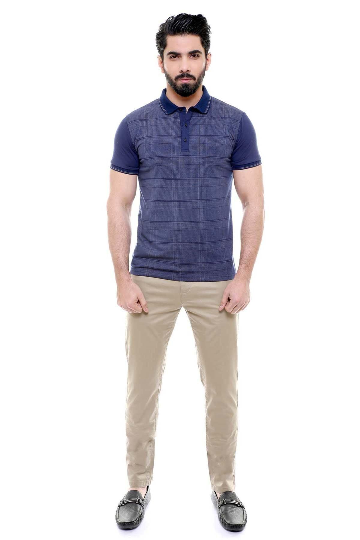 T SHIRT POLO NAVY at Charcoal Clothing