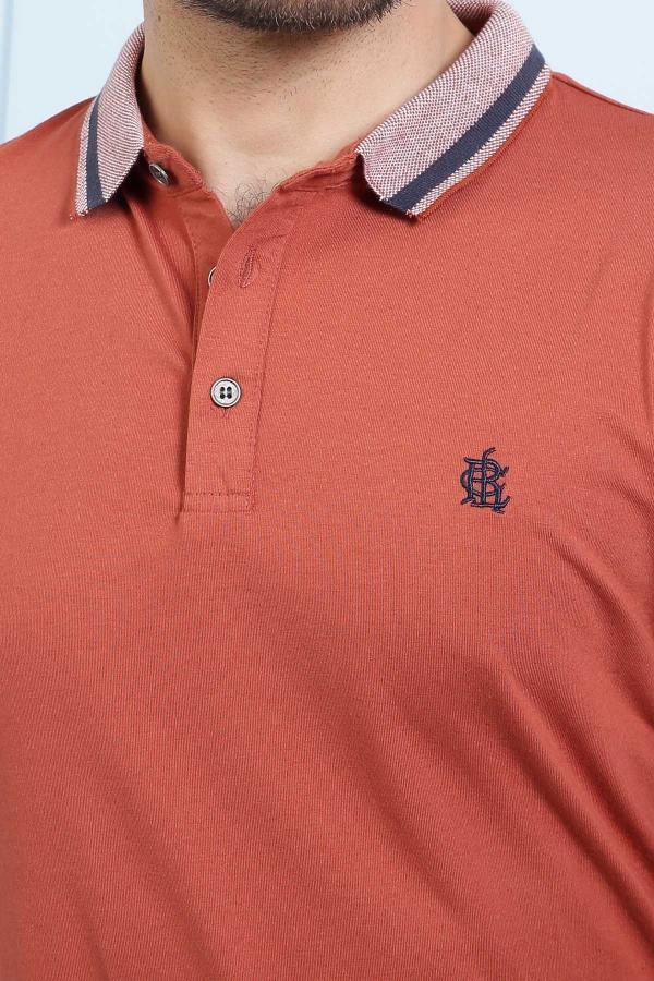 T SHIRT POLO RUST at Charcoal Clothing