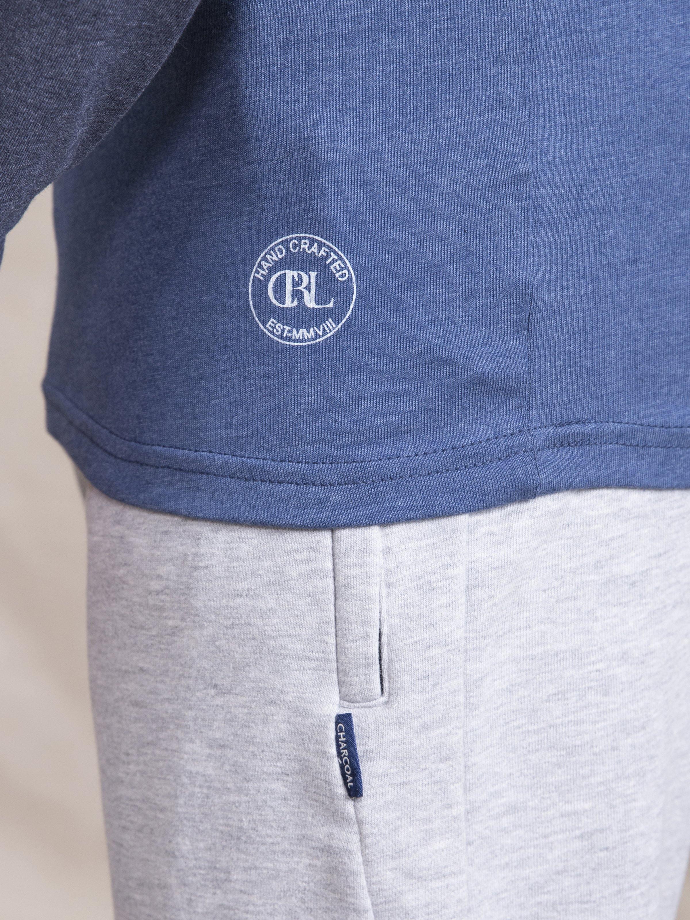 T SHIRT RAGLAN ROUND NECK FULL SLEEVE NAVY BLUE at Charcoal Clothing
