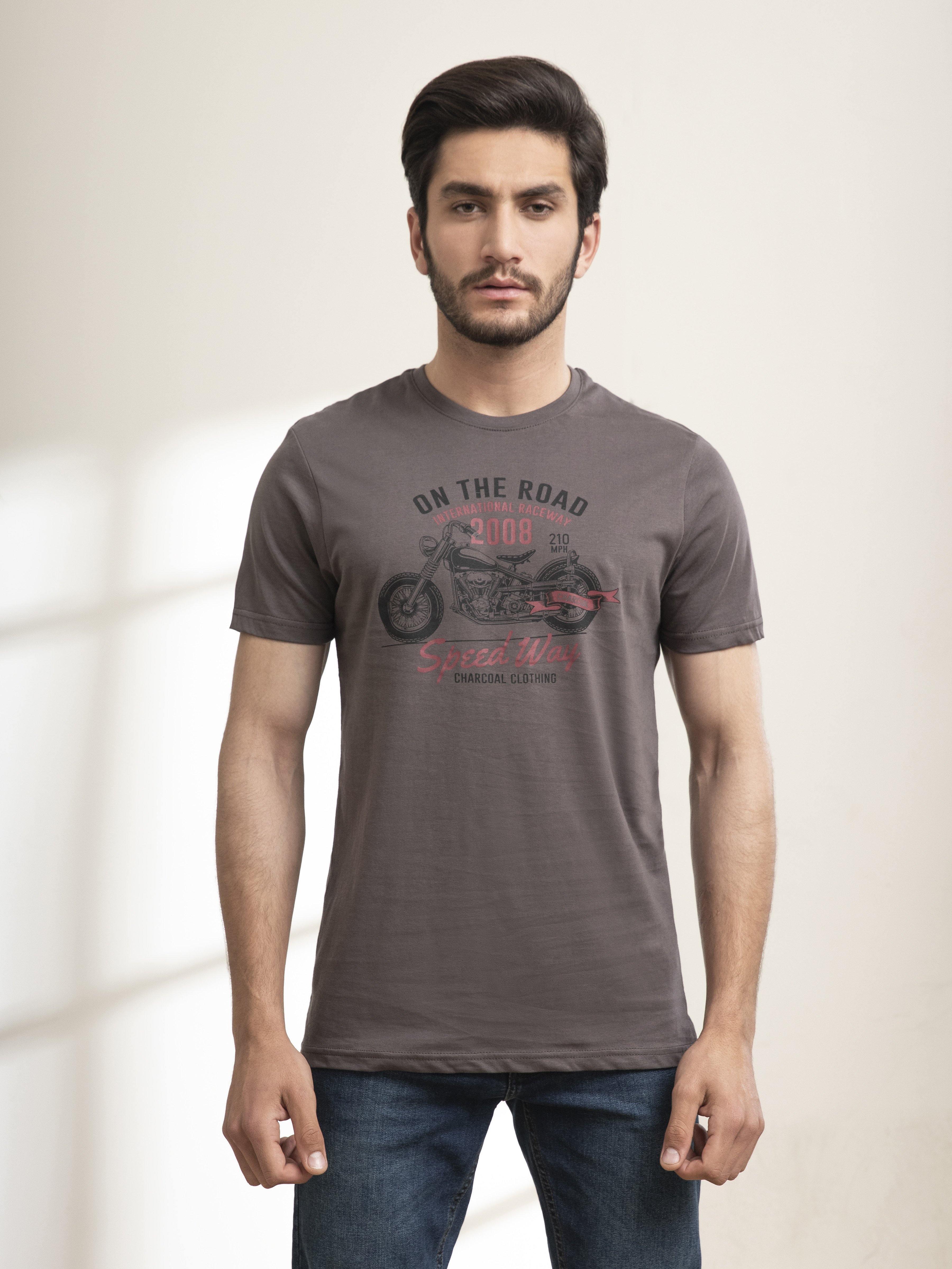 T SHIRT ROUND NECK BIKE at Charcoal Clothing