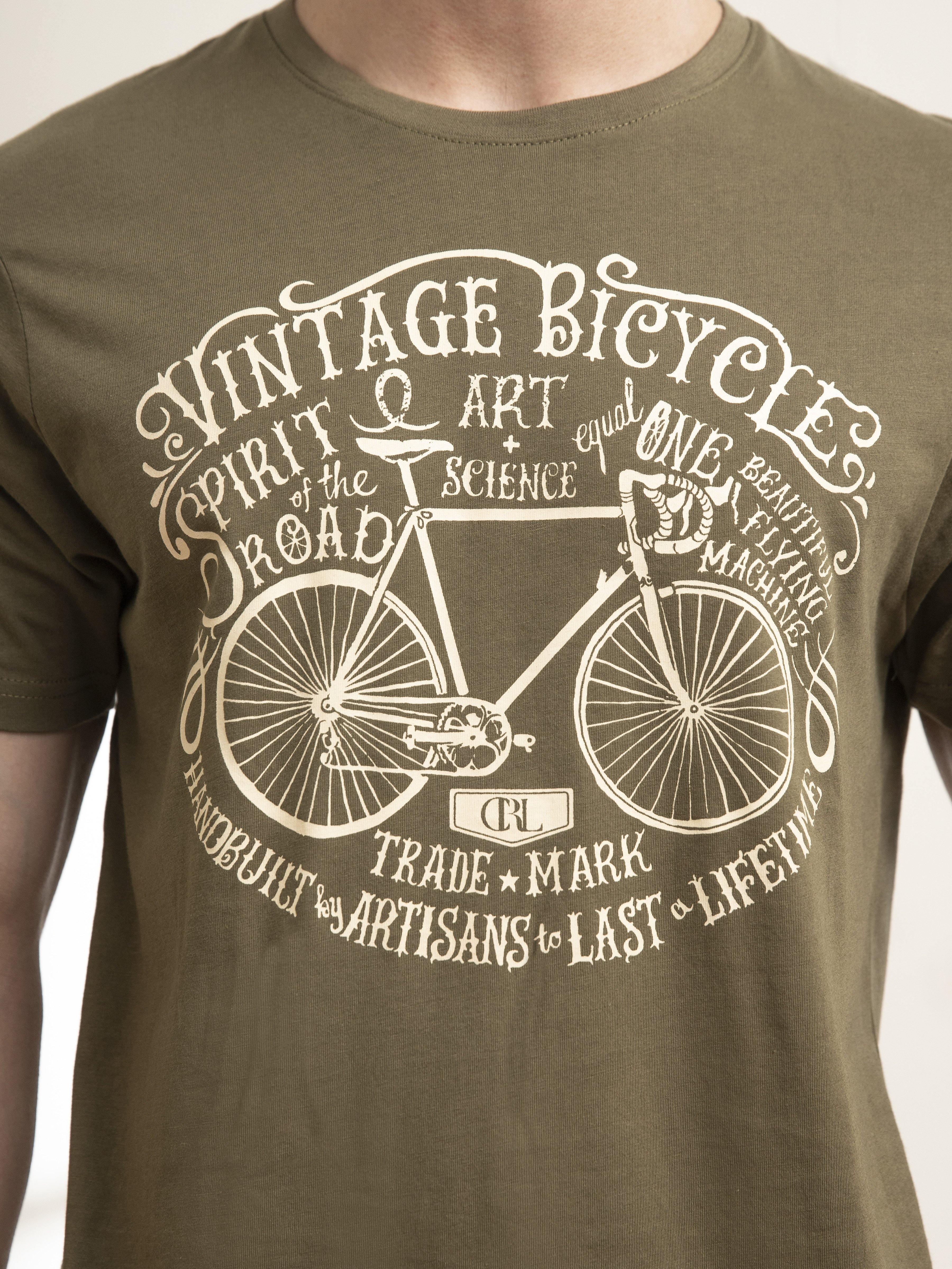 T SHIRT ROUND NECK CYCLE GREEN at Charcoal Clothing