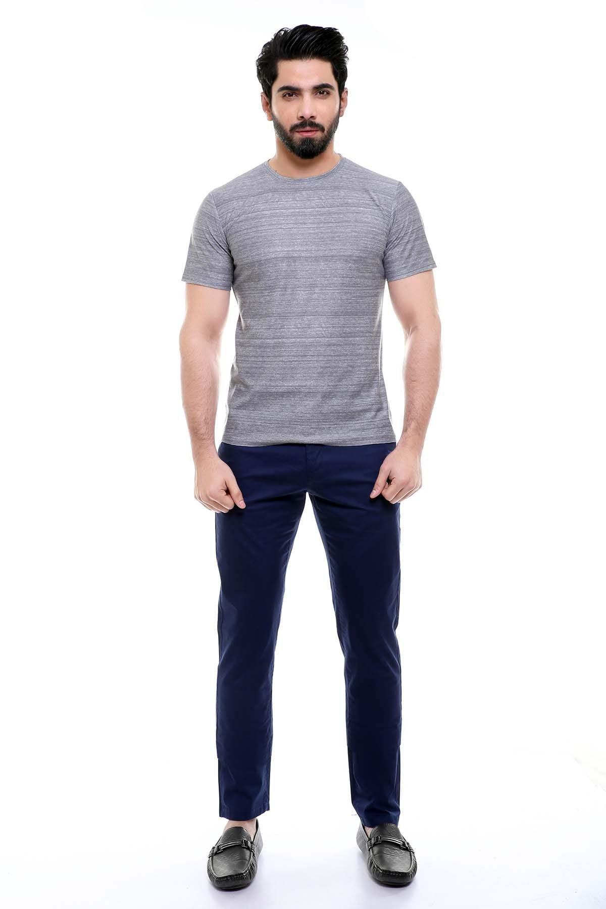 T SHIRT ROUND NECK GREY at Charcoal Clothing
