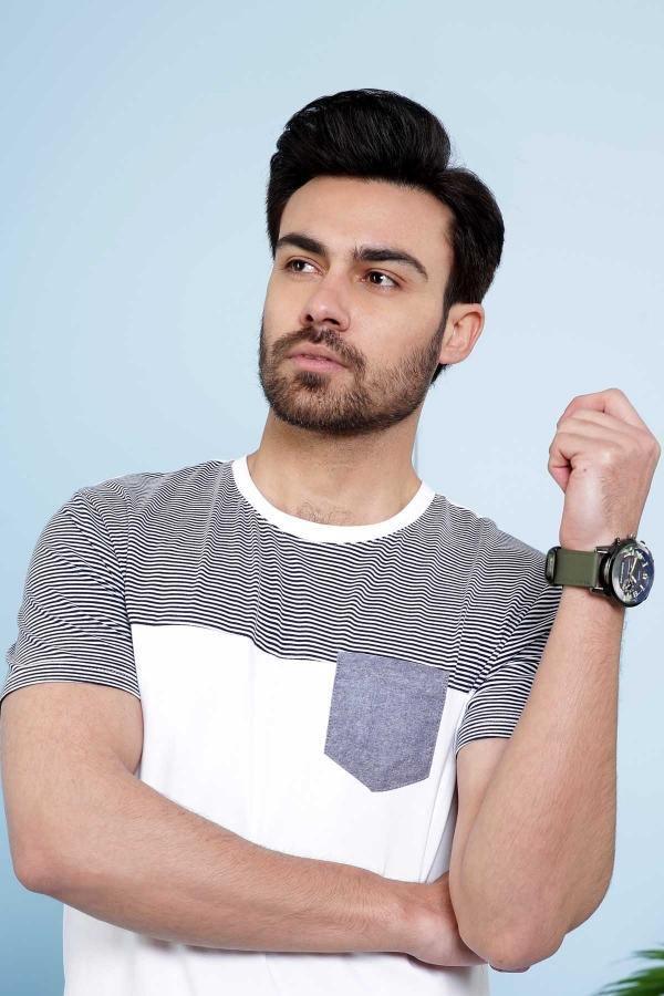 T SHIRT ROUND NECK WHITE at Charcoal Clothing