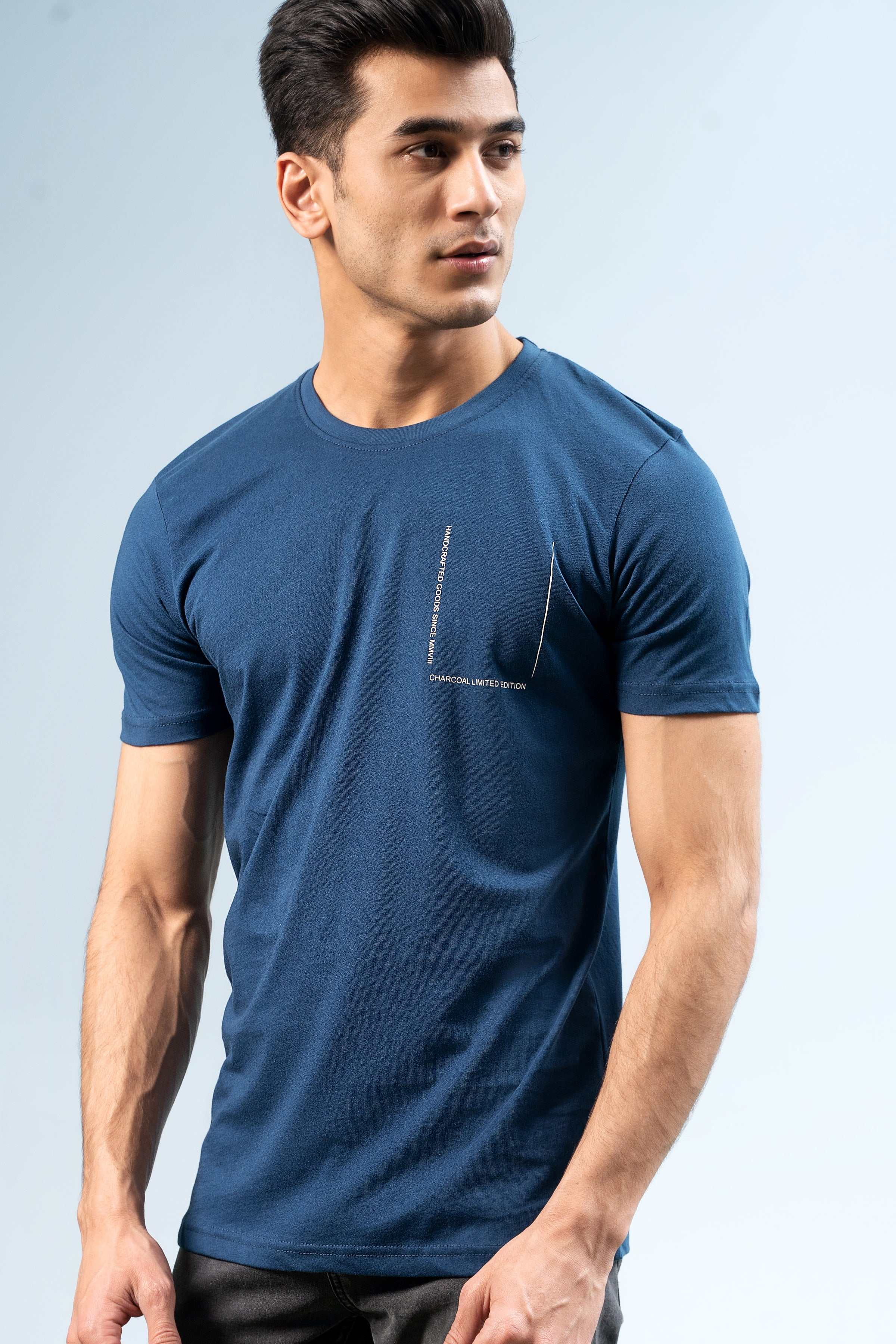 T SHIRT TEAL BLUE at Charcoal Clothing