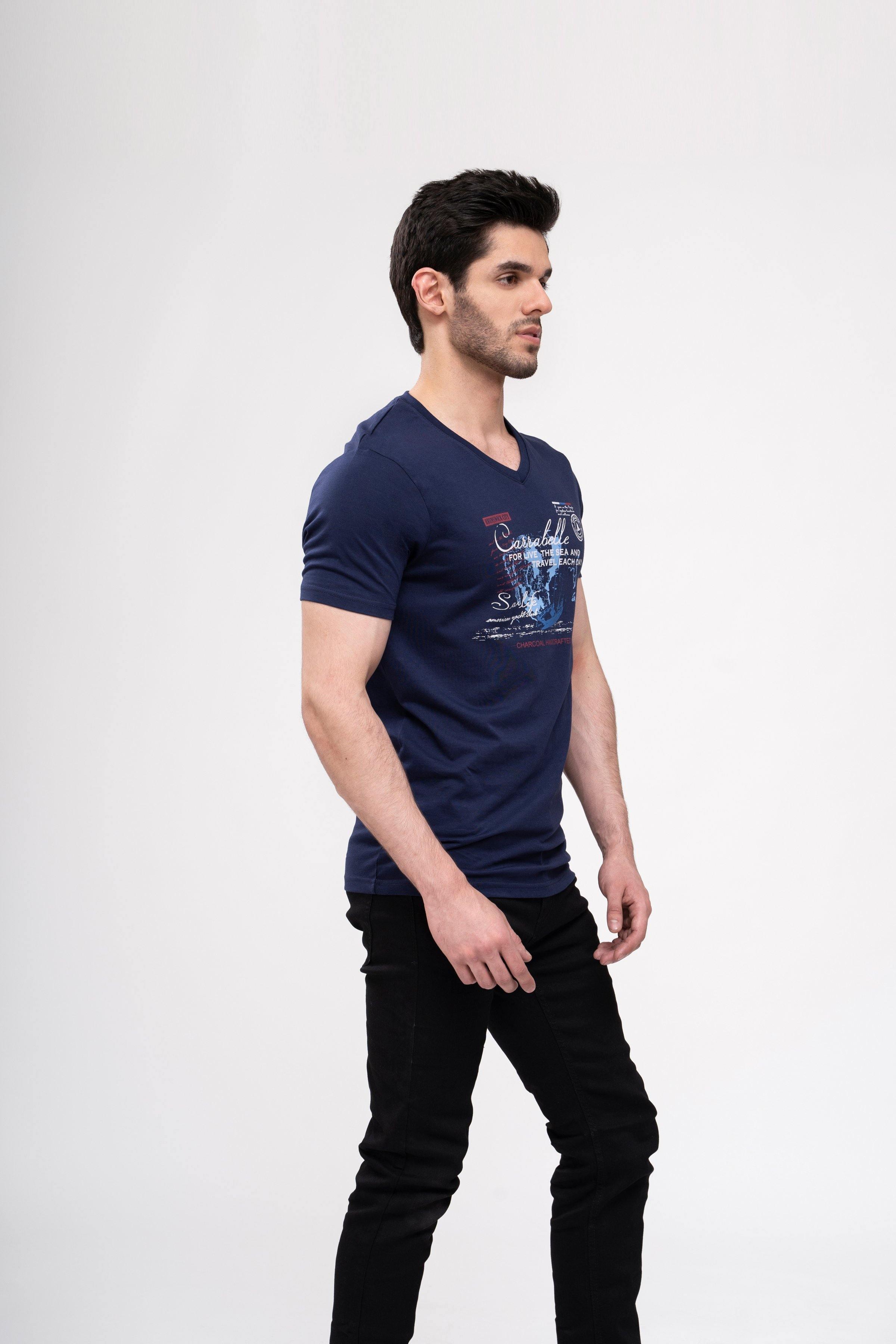 T SHIRT V NECK at Charcoal Clothing