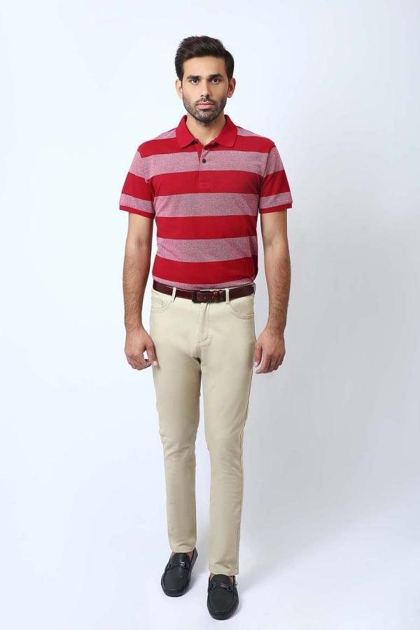 T Shirt Polo Maroon at Charcoal Clothing