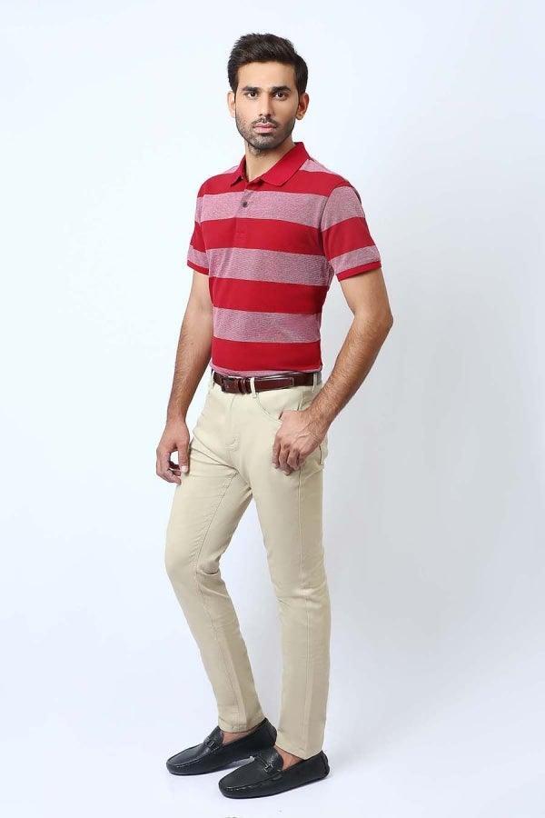 T Shirt Polo Maroon at Charcoal Clothing