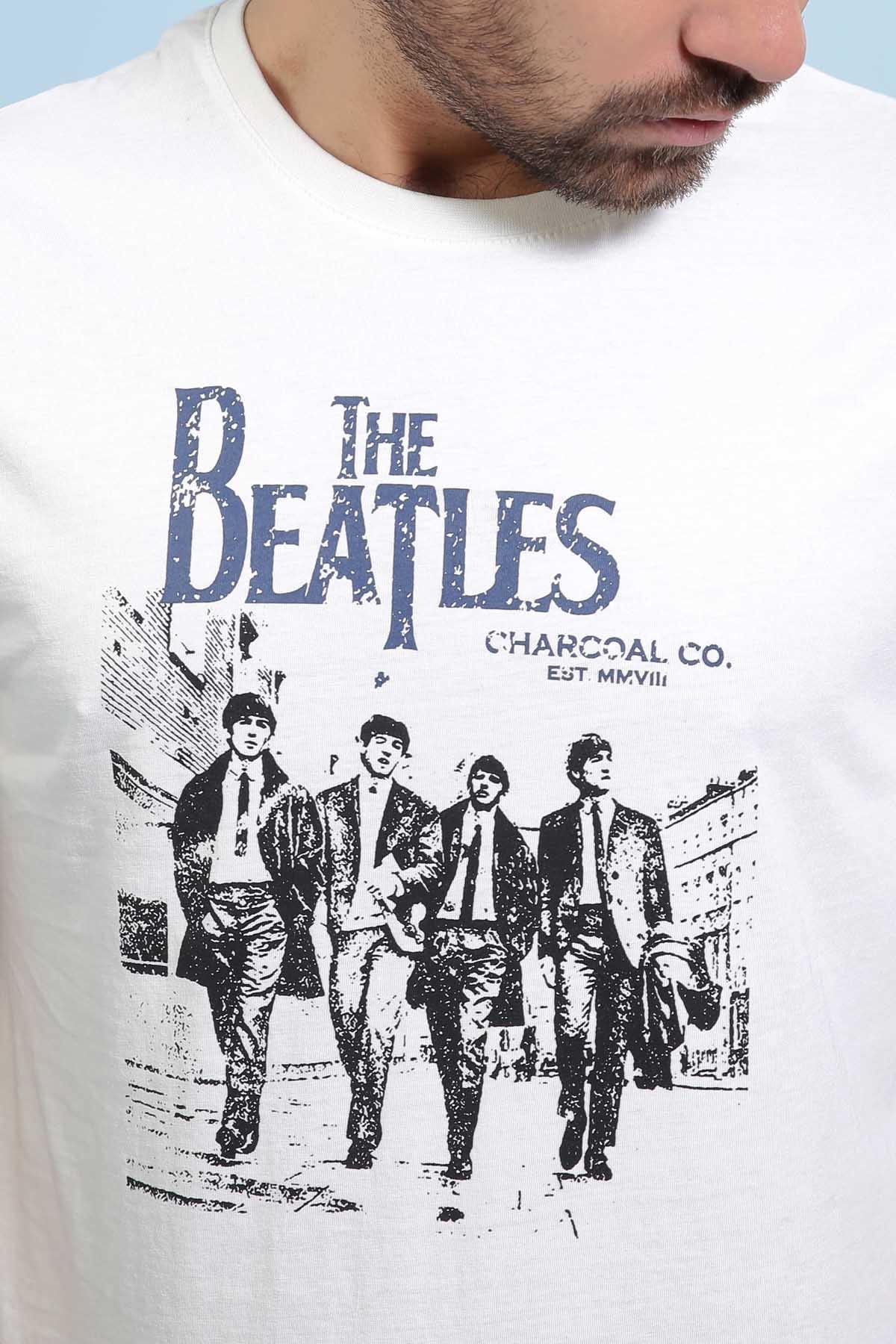 T Shirt Round Neck OFF WHITE at Charcoal Clothing