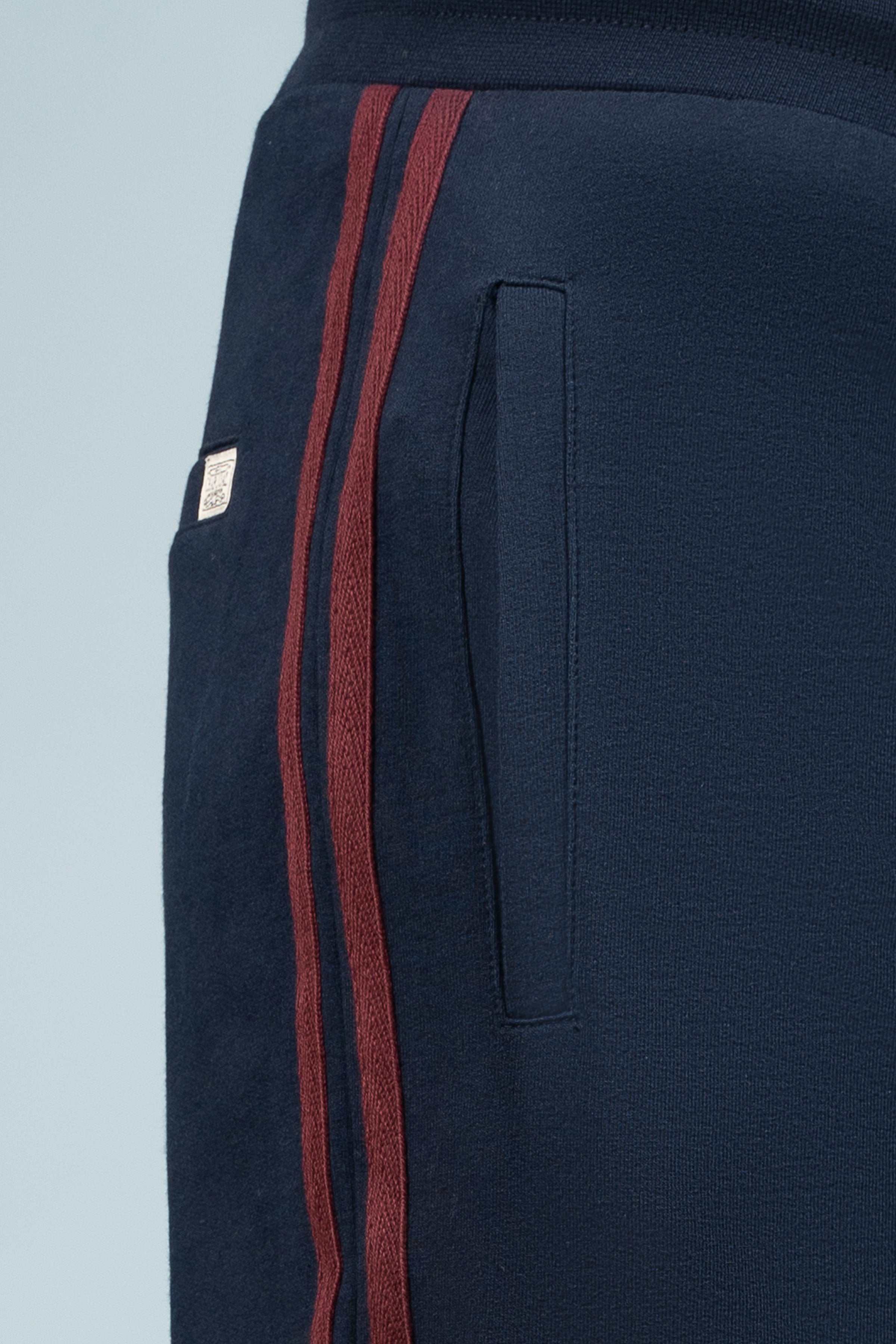 TERRY CONTRAST TAPE TROUSER NAVY at Charcoal Clothing