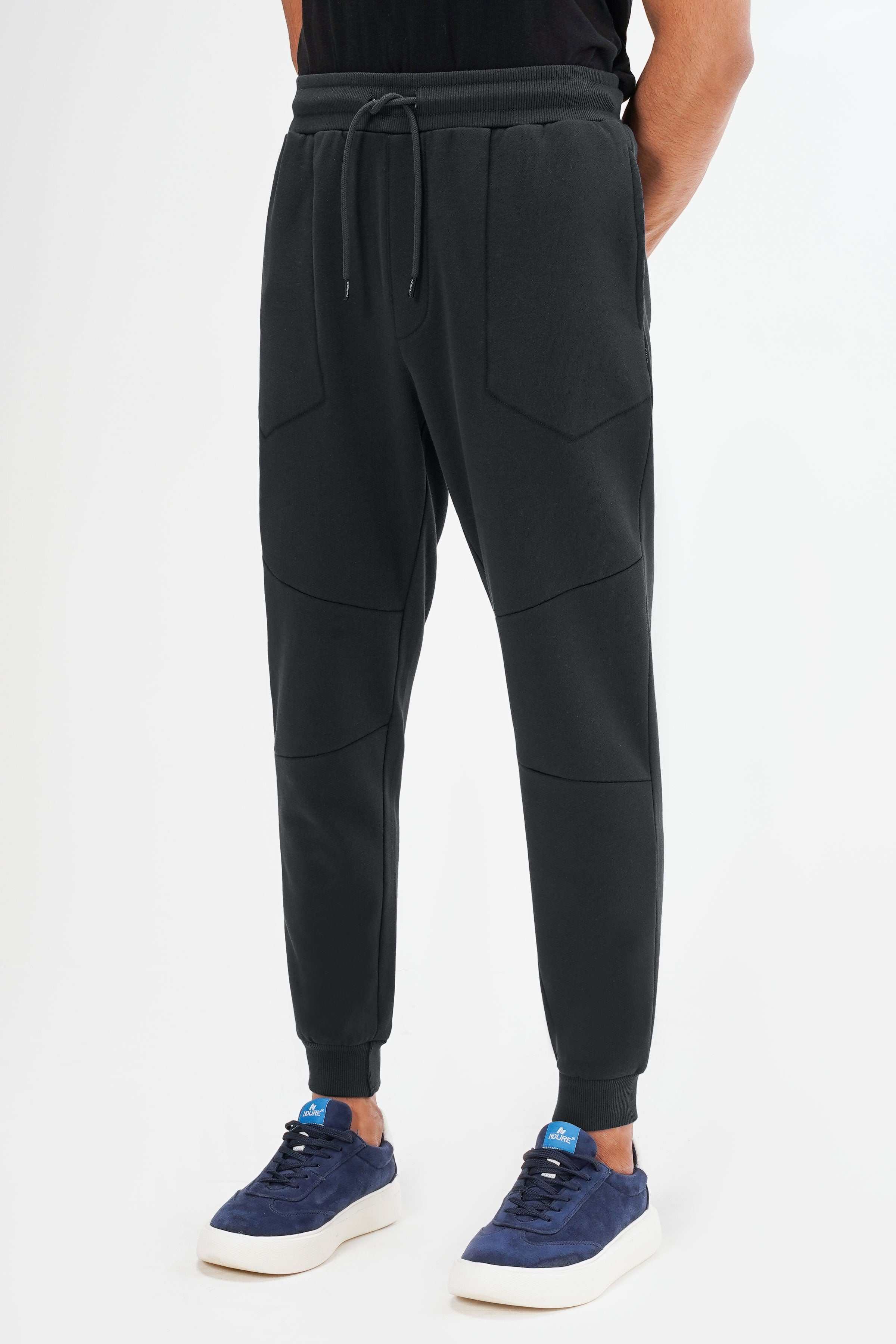 TERRY FLEECE JOGGER TROUSER BLACK at Charcoal Clothing