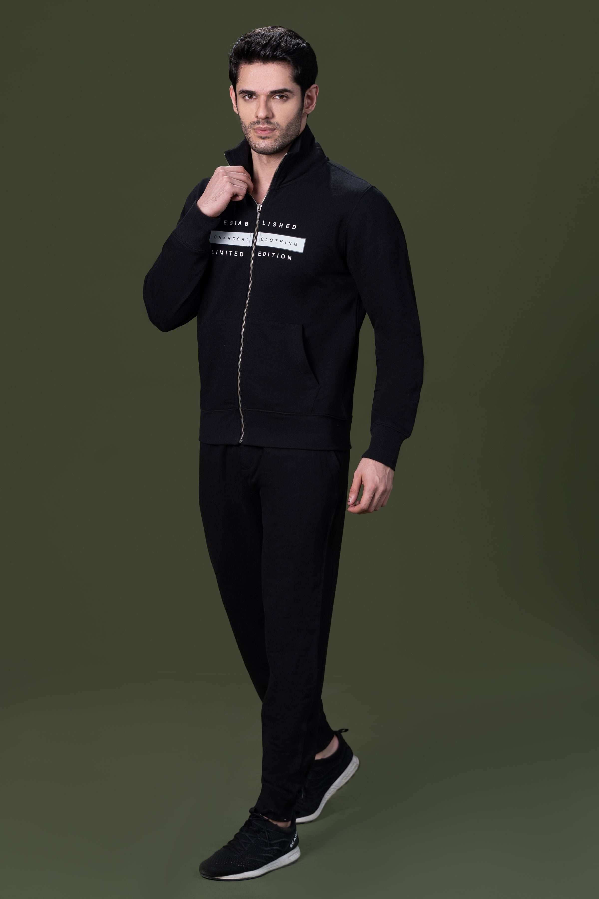 TERRY JOGGER TROUSER BLACK at Charcoal Clothing