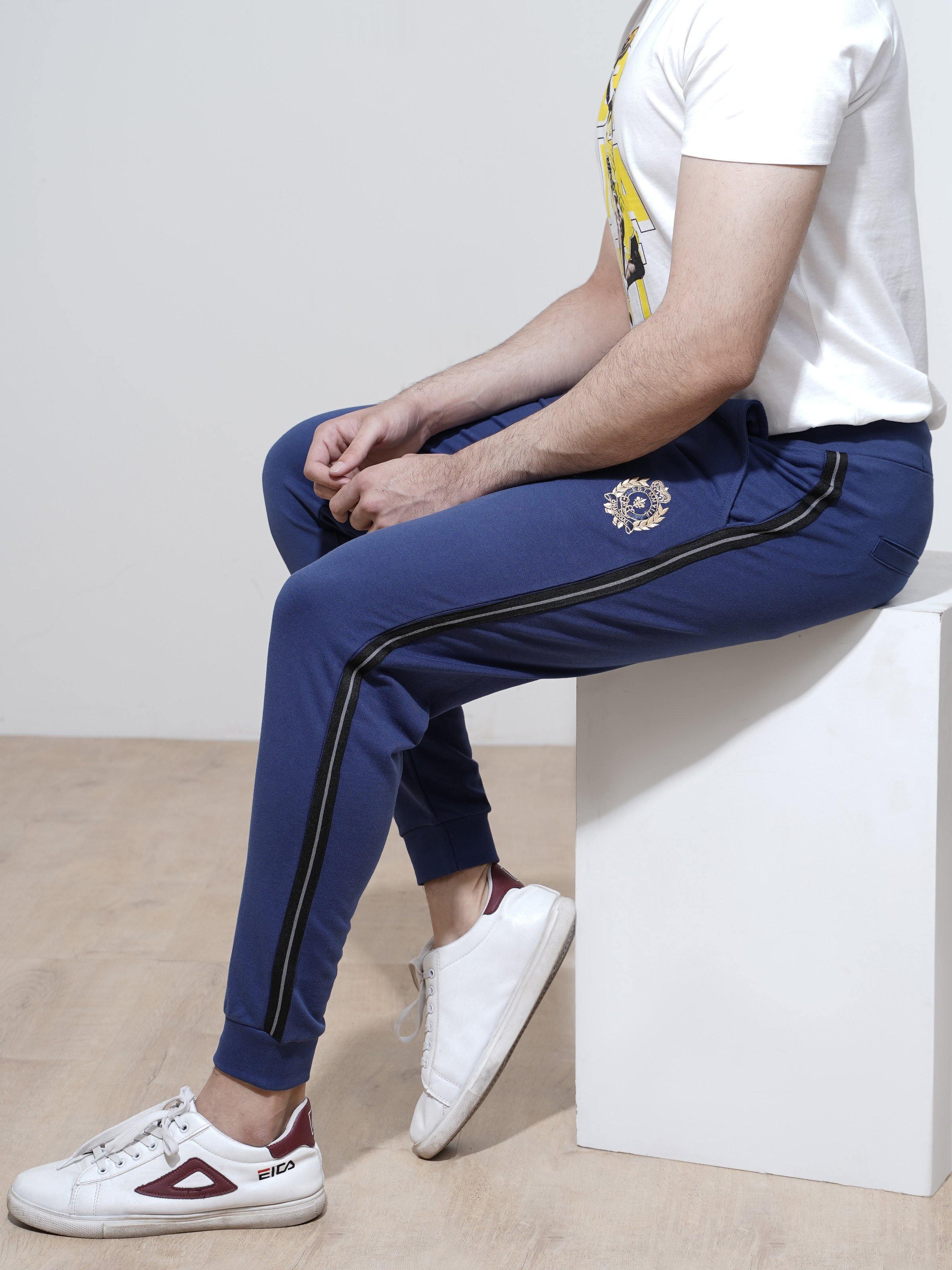 TERRY JOGGER TROUSER BLUE at Charcoal Clothing