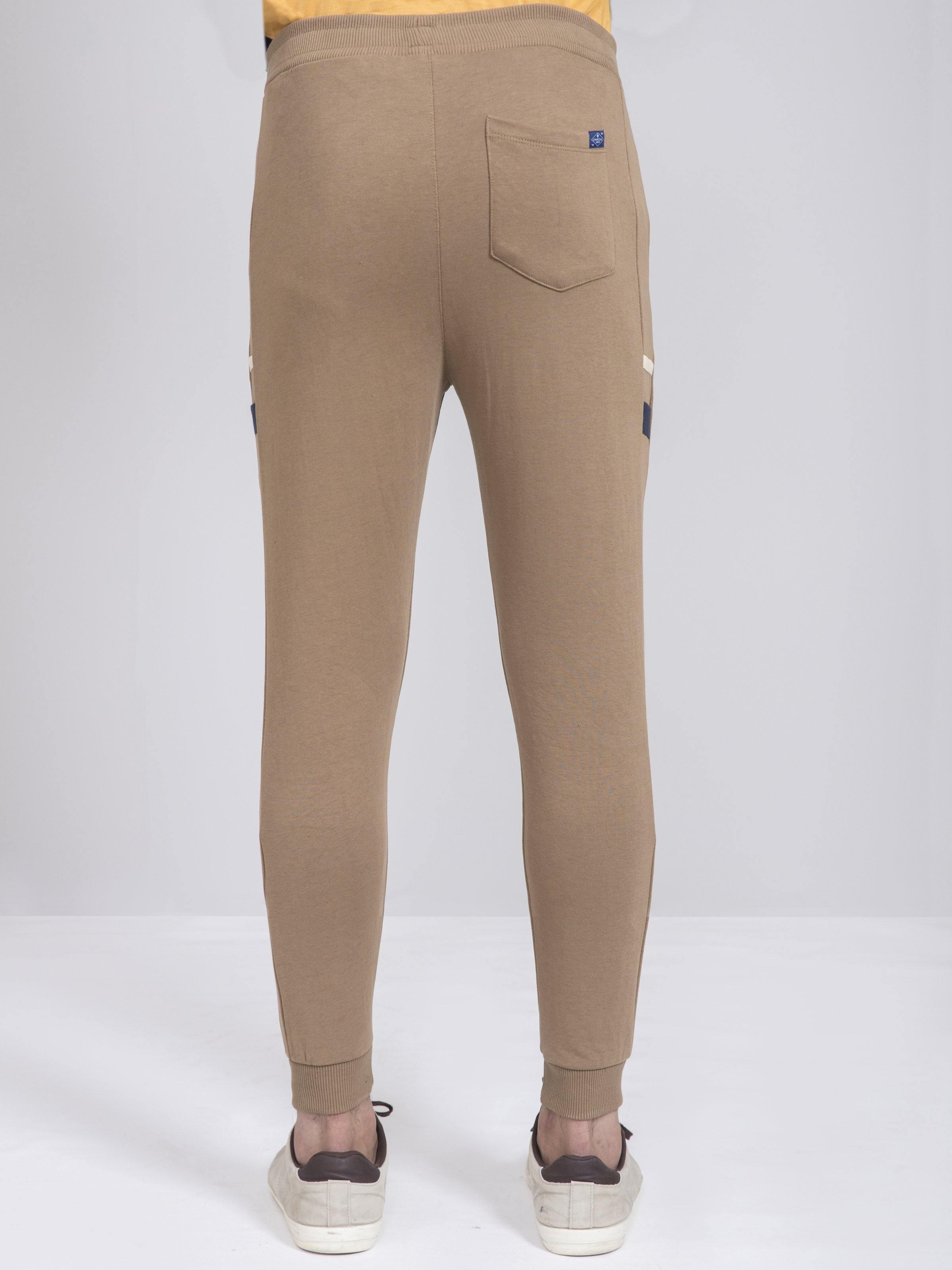 TERRY SLIM FIT DARK KHAKI TROUSER at Charcoal Clothing