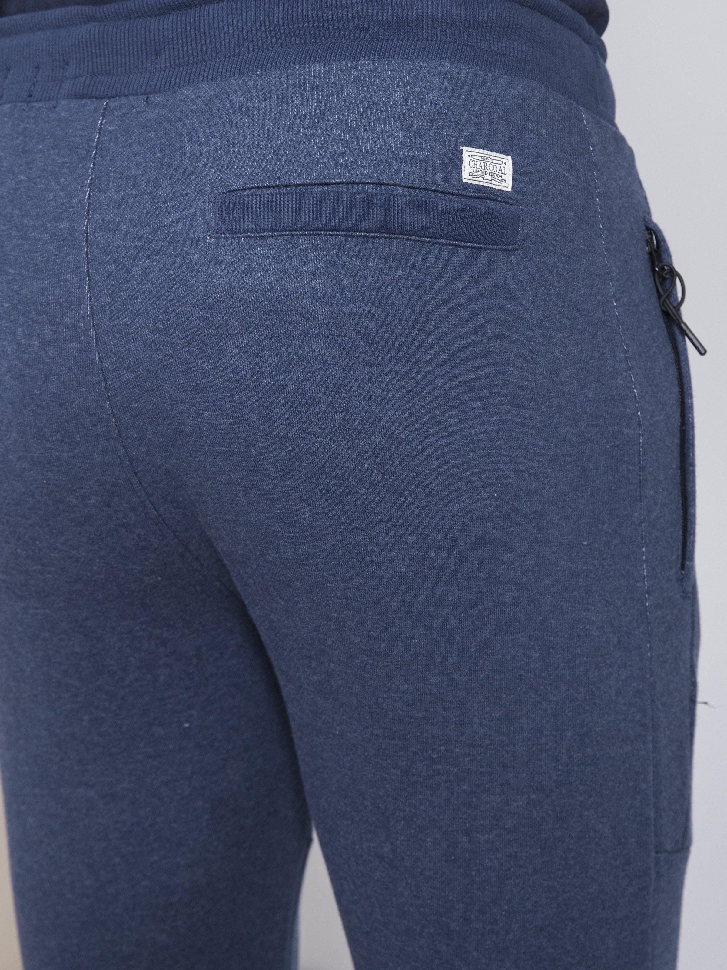 TERRY SLIM FIT INDIGO MELANGE TROUSER at Charcoal Clothing