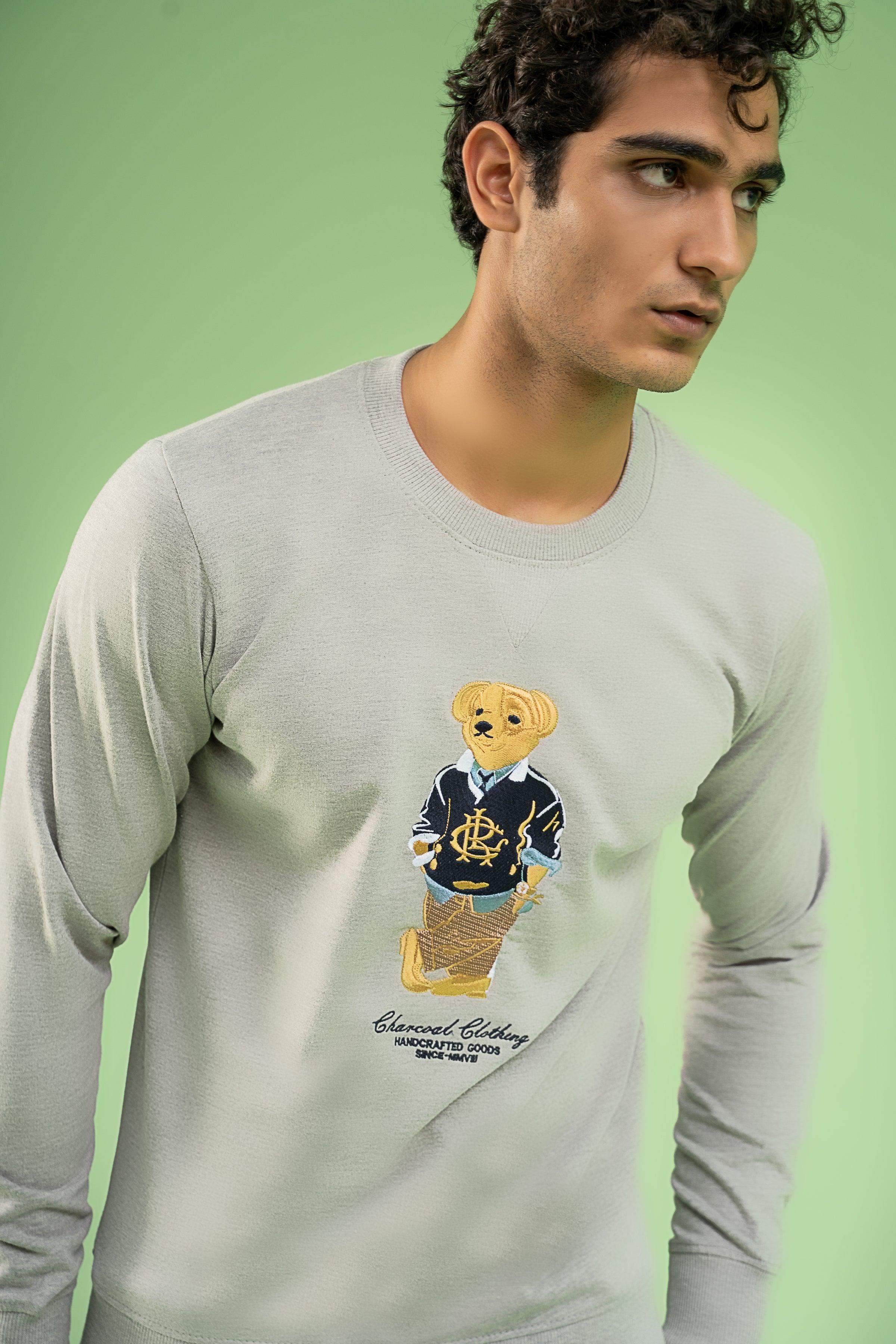 TERRY SWEAT SHIRT HEATHER GREY at Charcoal Clothing