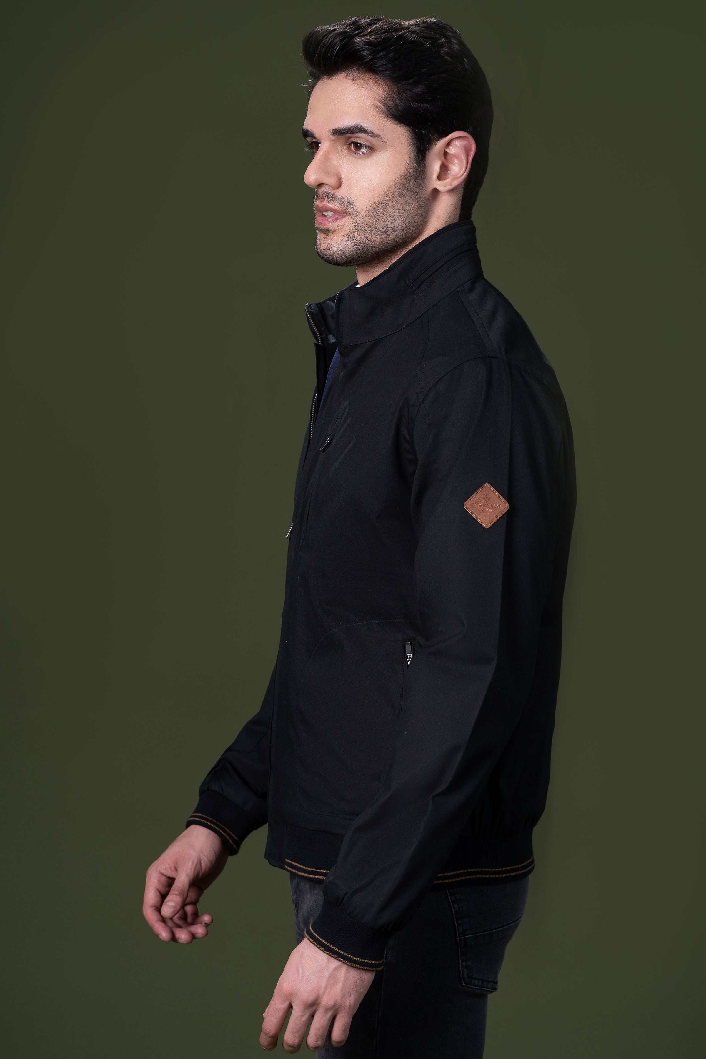 TIPPING JACKET BLACK at Charcoal Clothing