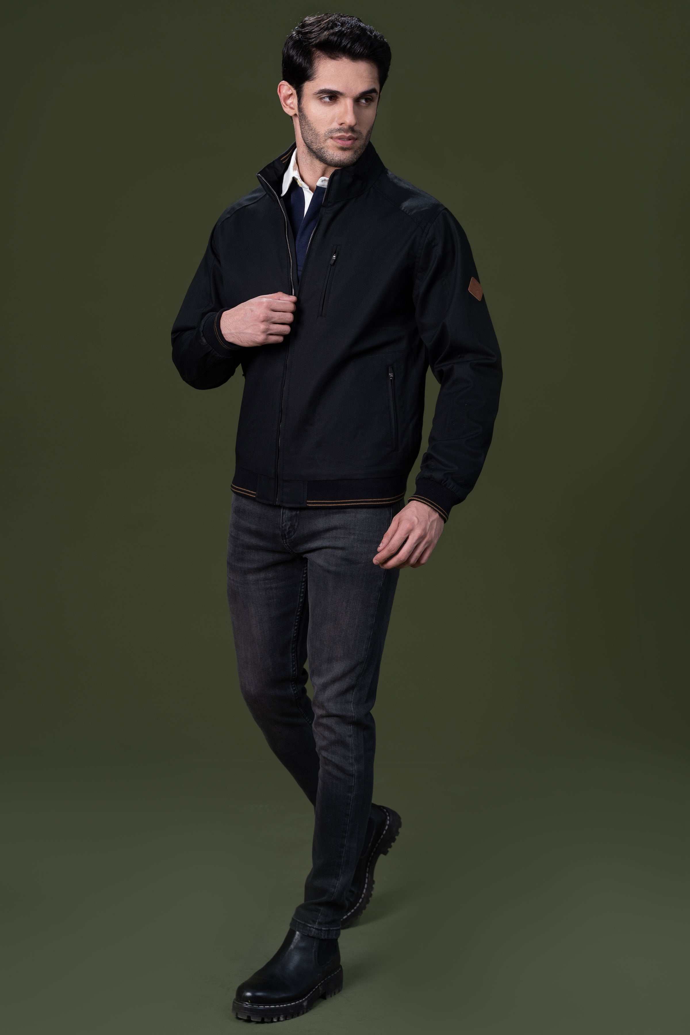 TIPPING JACKET BLACK at Charcoal Clothing