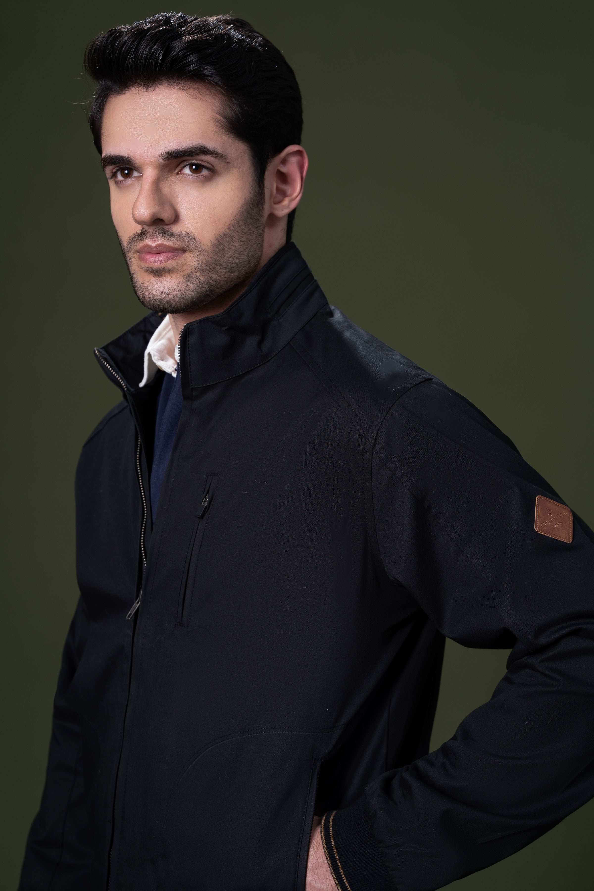 TIPPING JACKET BLACK at Charcoal Clothing