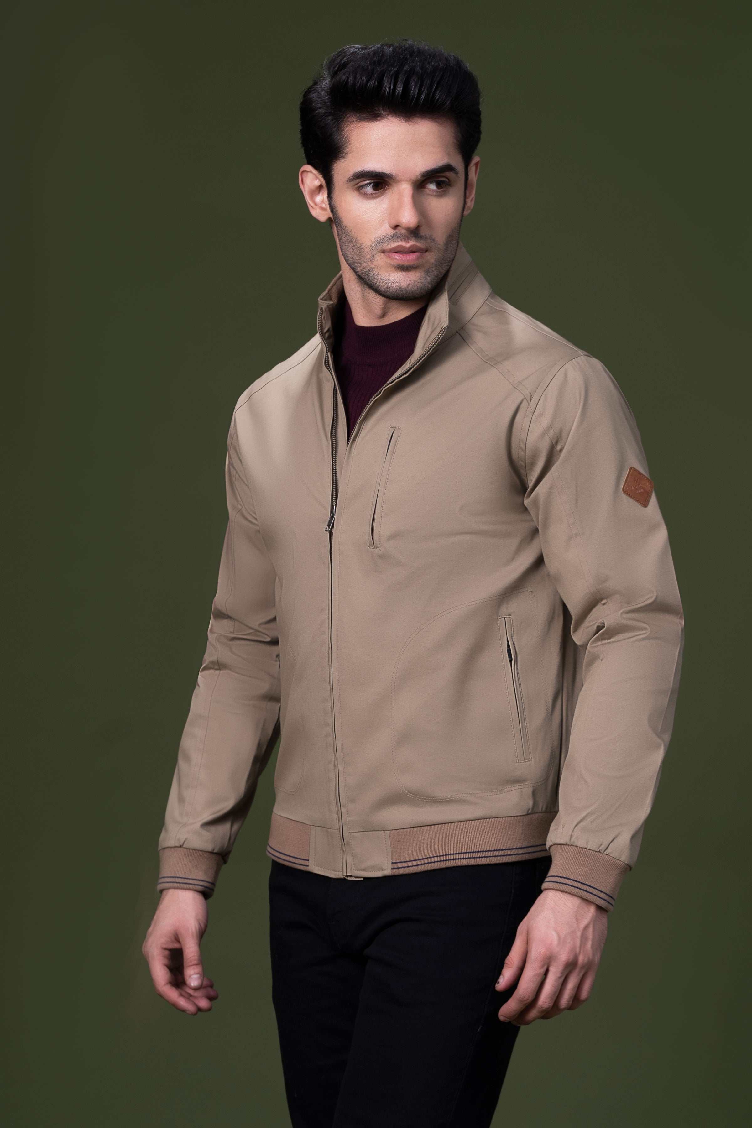 TIPPING JACKET KHAKI at Charcoal Clothing