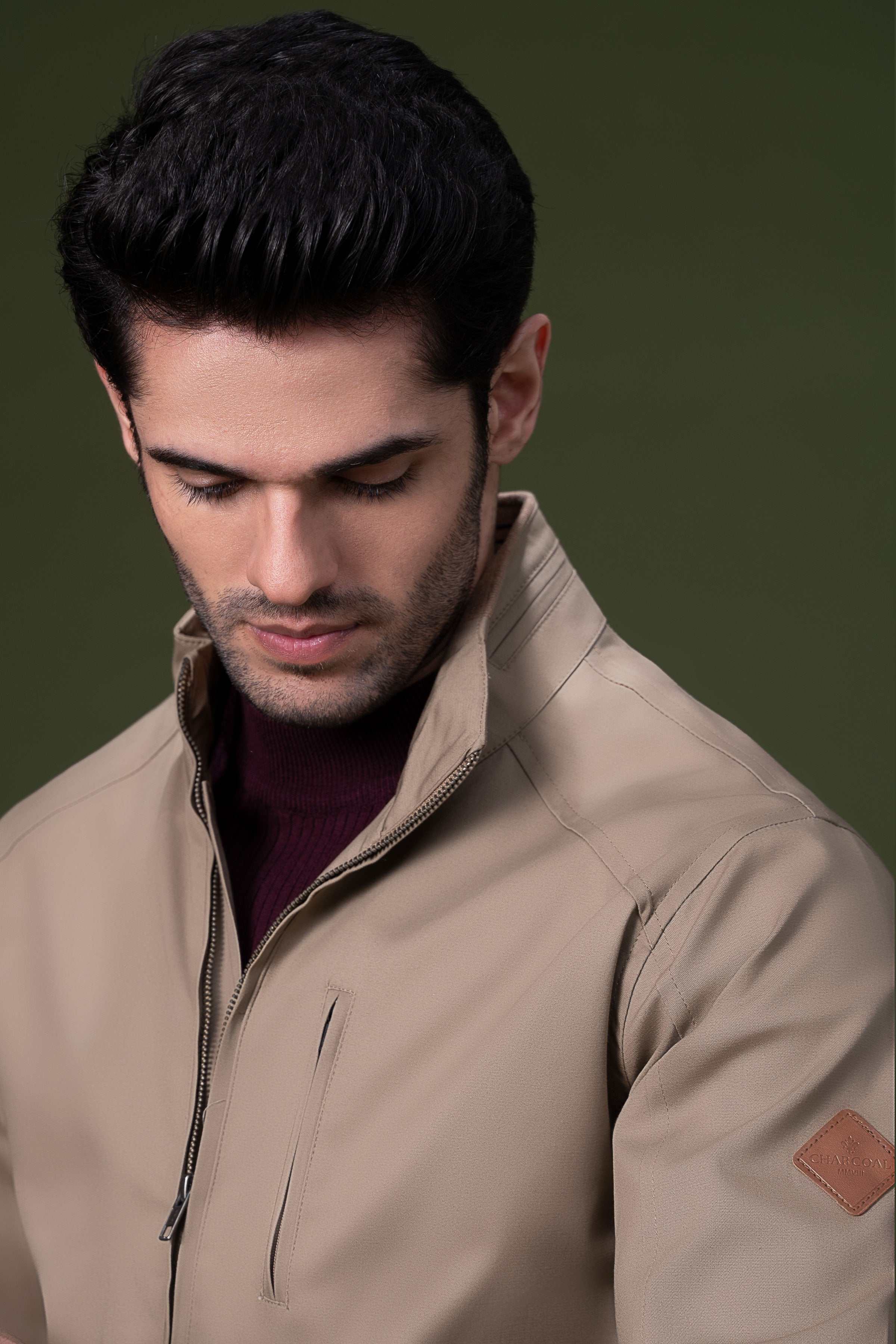 TIPPING JACKET KHAKI at Charcoal Clothing