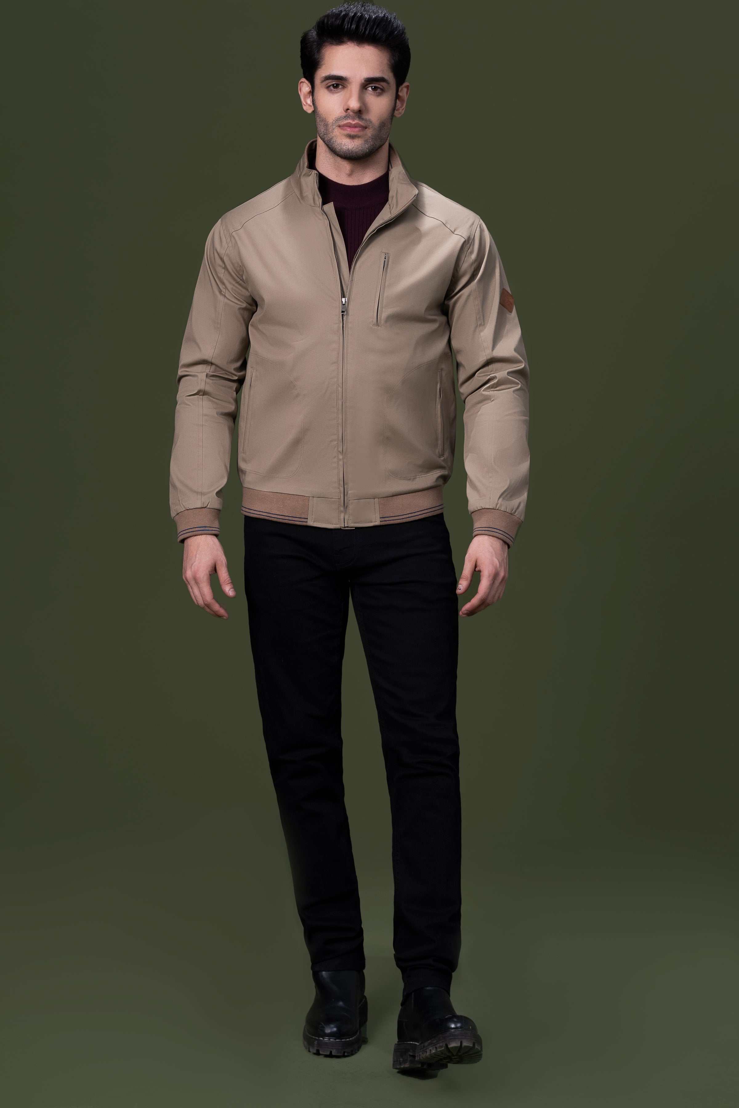 TIPPING JACKET KHAKI at Charcoal Clothing