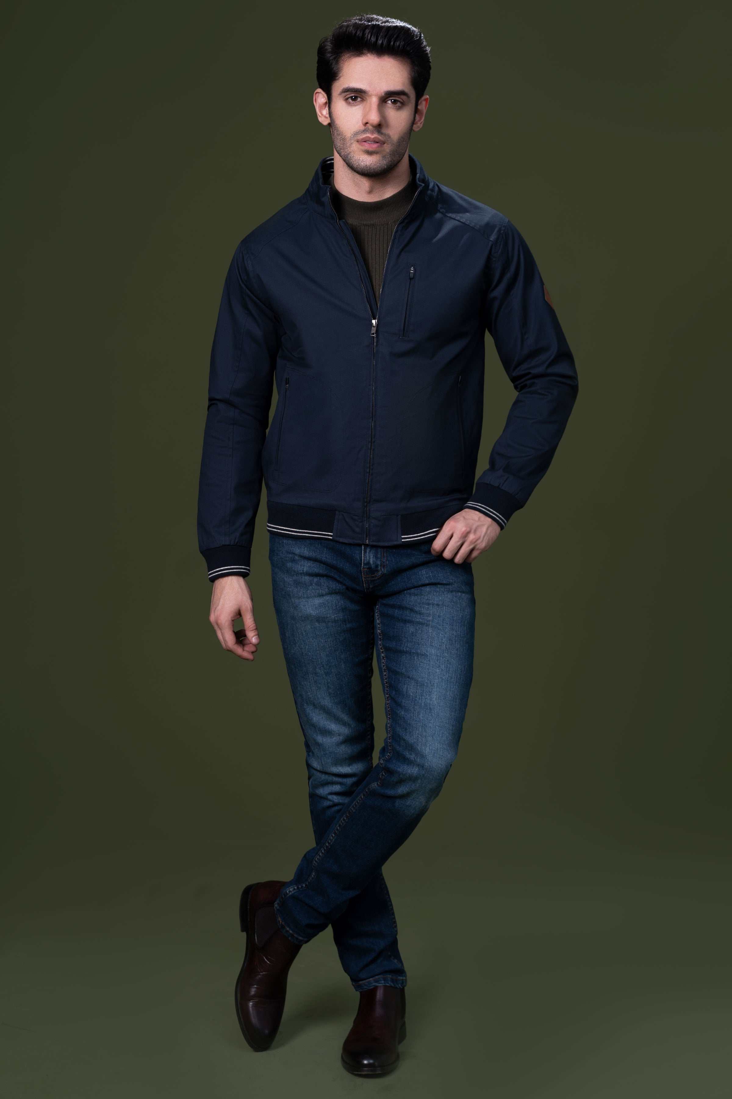 TIPPING JACKET NAVY at Charcoal Clothing
