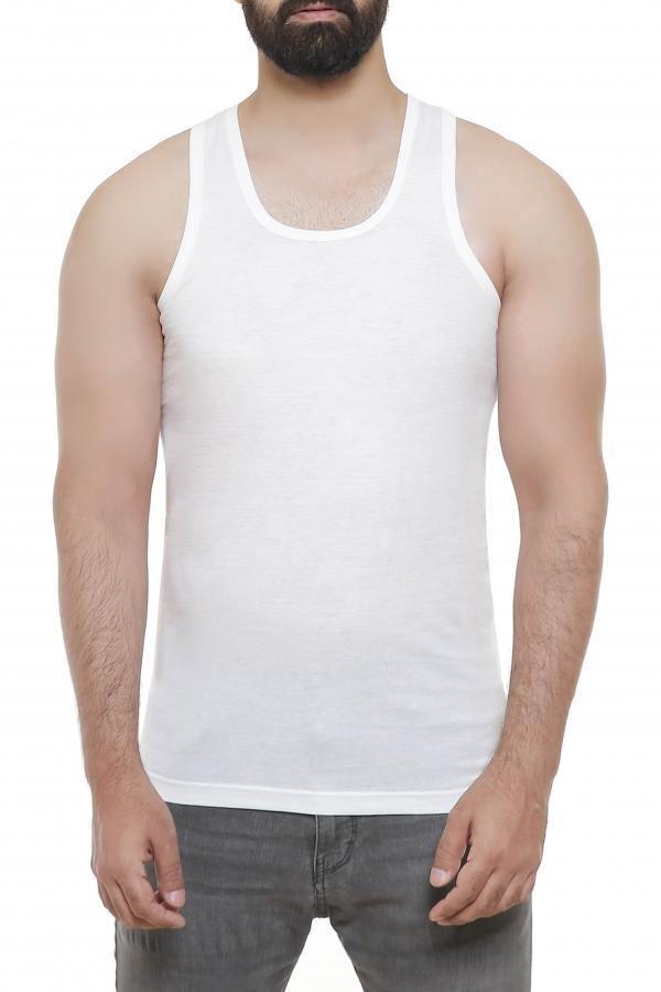 VEST SANDO WHITE at Charcoal Clothing