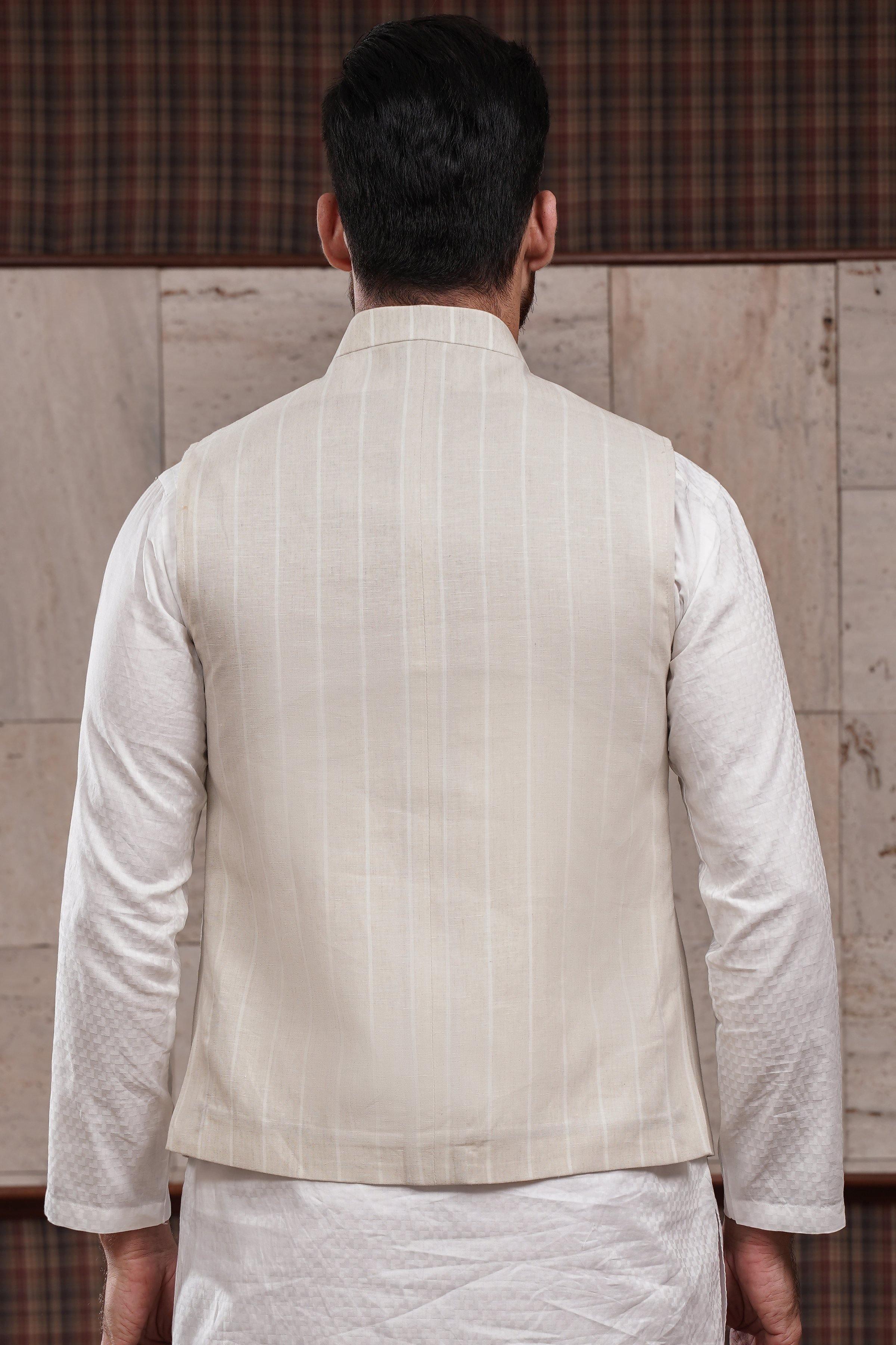 WAIST COAT BEIGE at Charcoal Clothing