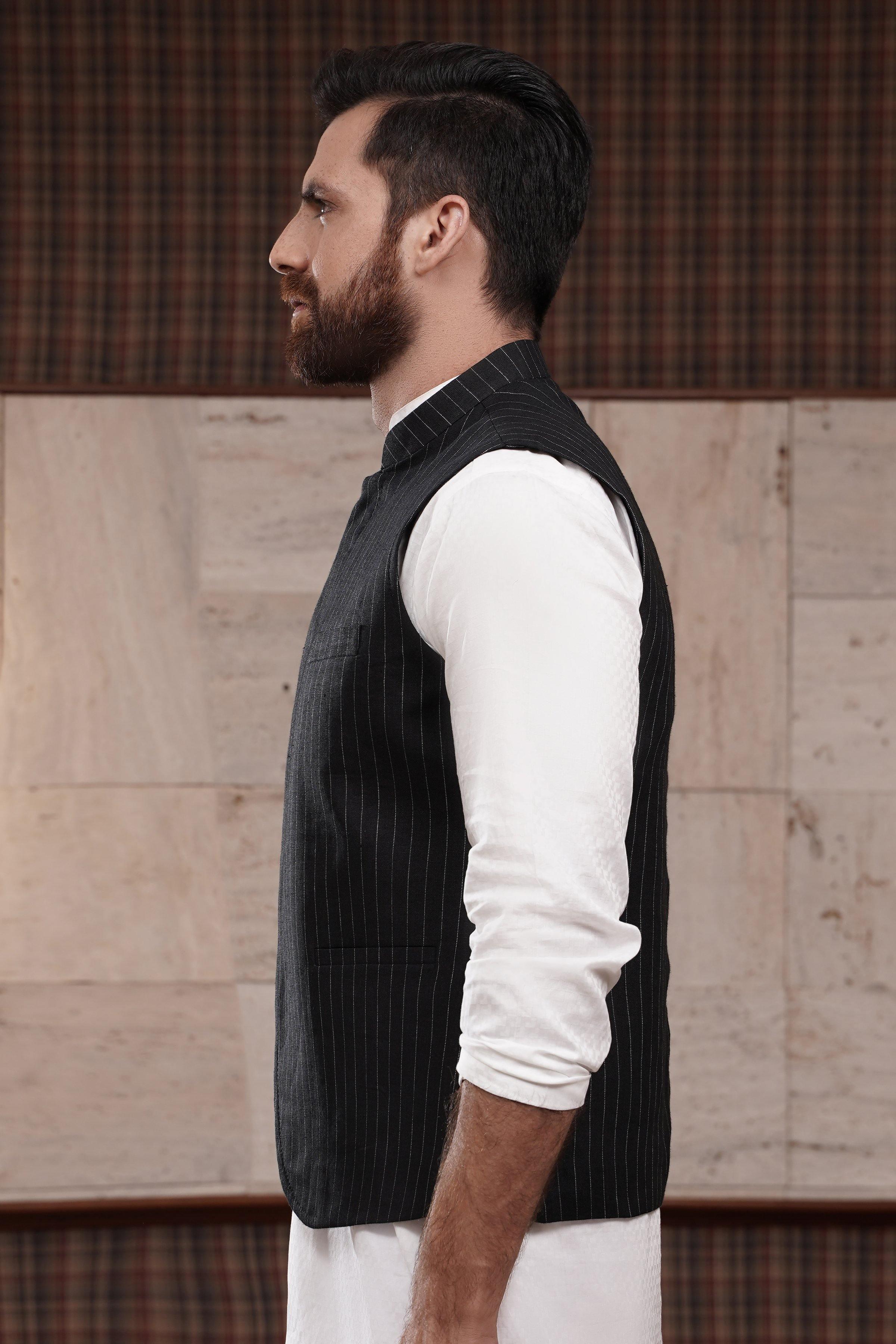 WAIST COAT BLACK at Charcoal Clothing
