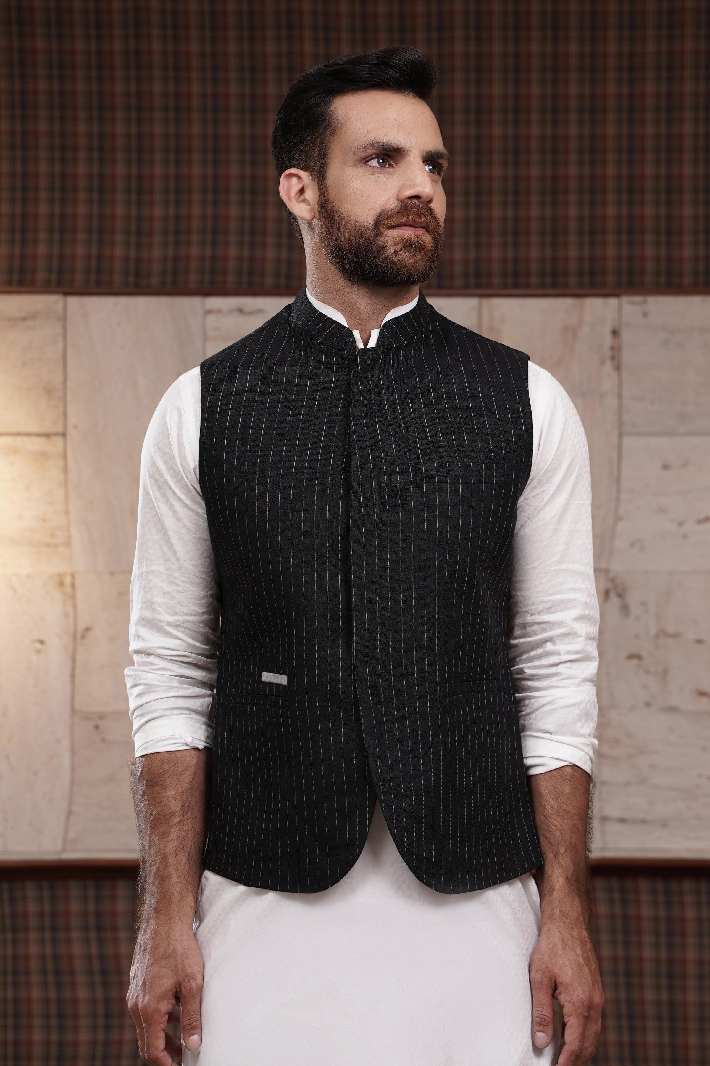 WAIST COAT BLACK at Charcoal Clothing