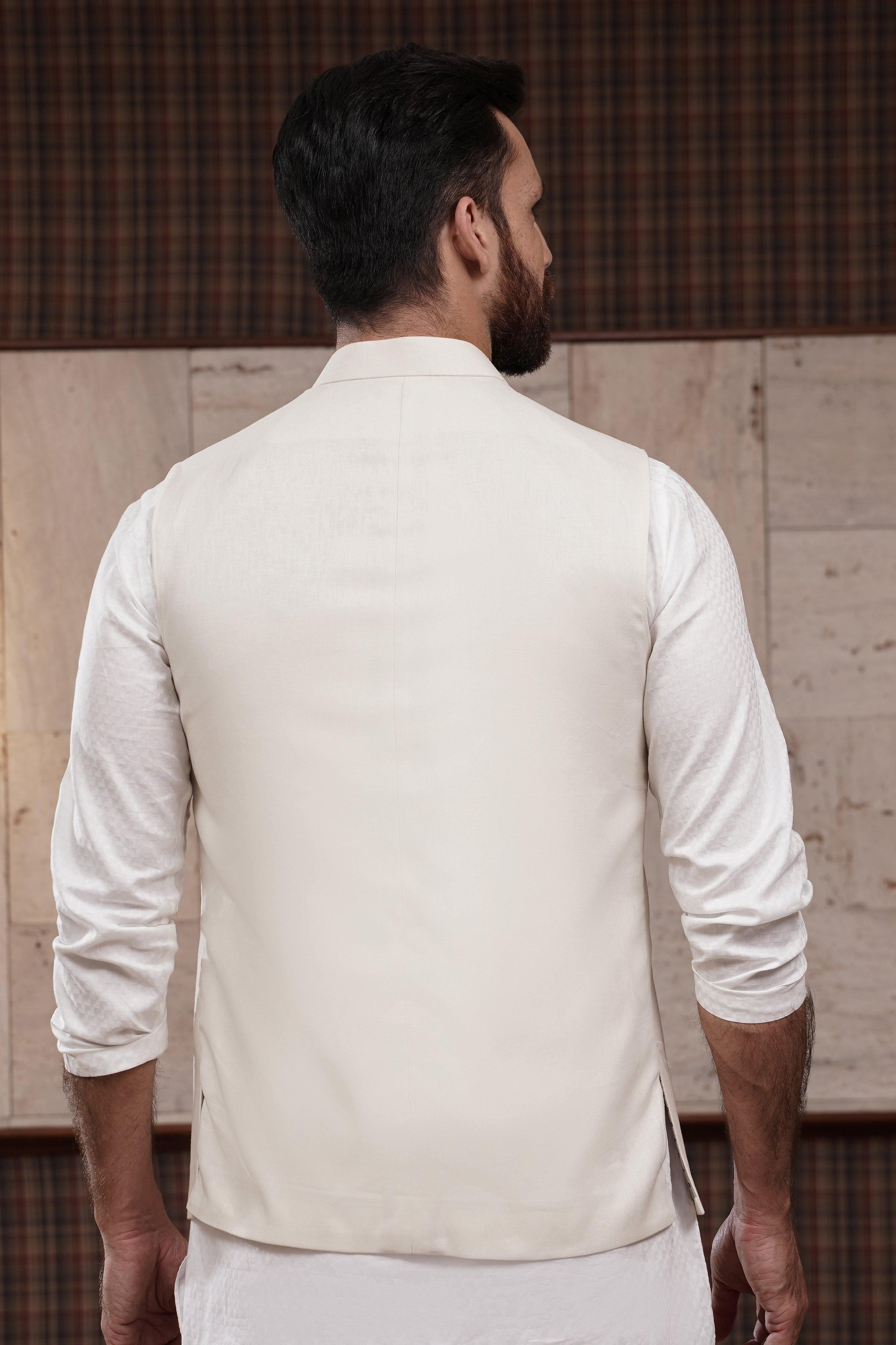 WAIST COAT CREAM at Charcoal Clothing