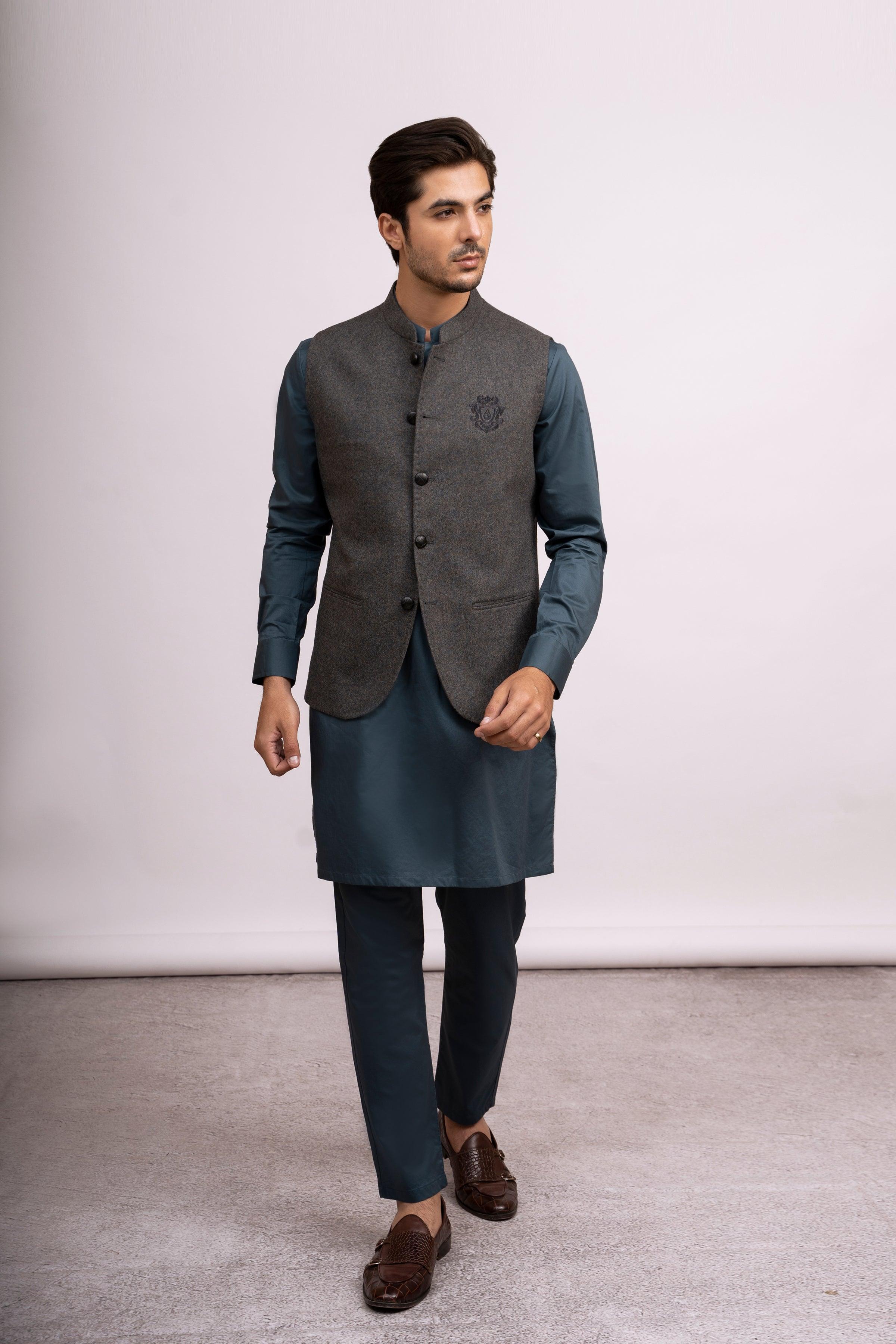 WAIST COAT DARK GREY at Charcoal Clothing