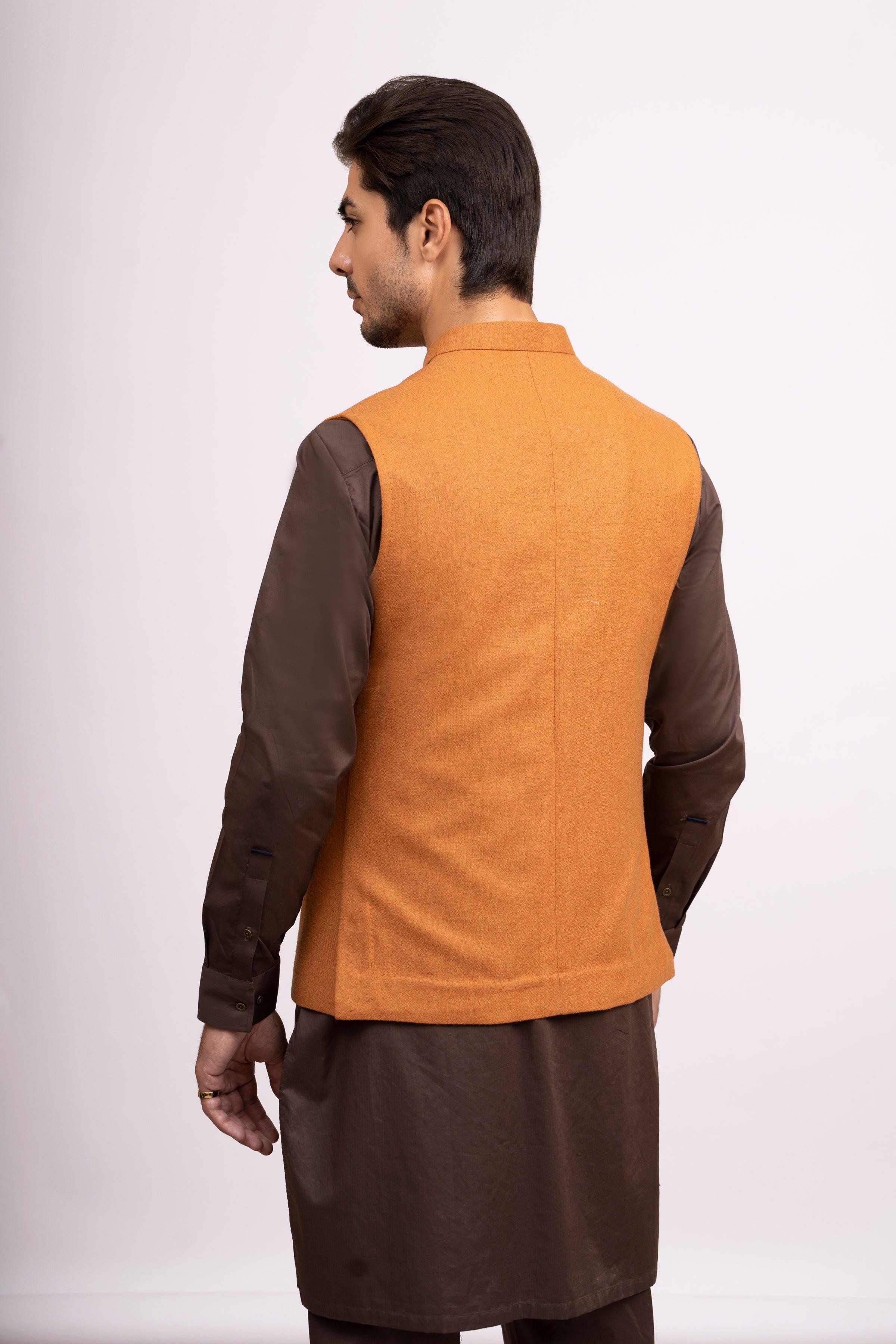 WAIST COAT GLOWNING RUST at Charcoal Clothing