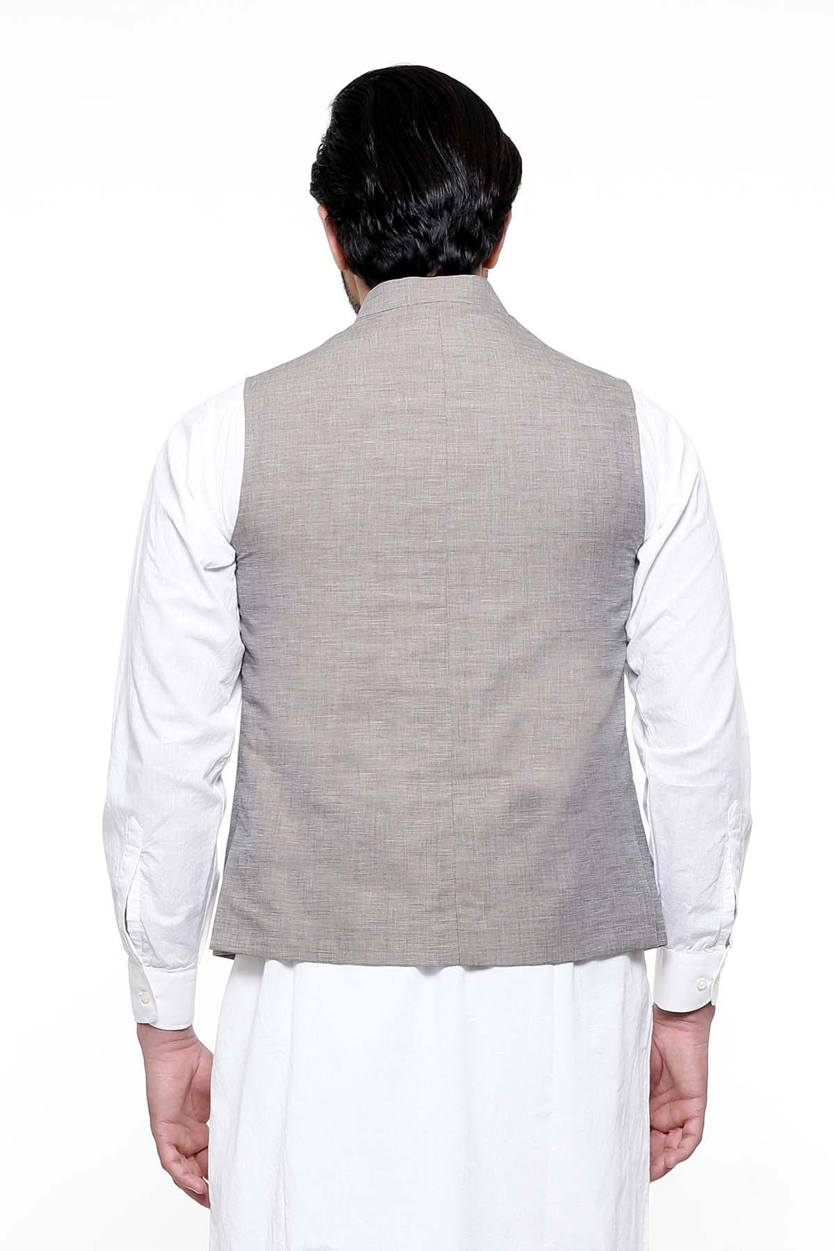 WAIST COAT LIGHT GREY at Charcoal Clothing