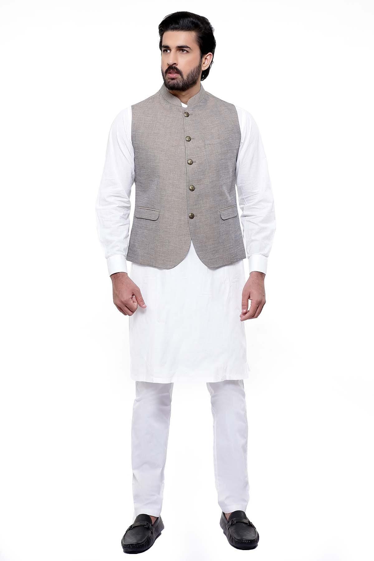 WAIST COAT LIGHT GREY at Charcoal Clothing