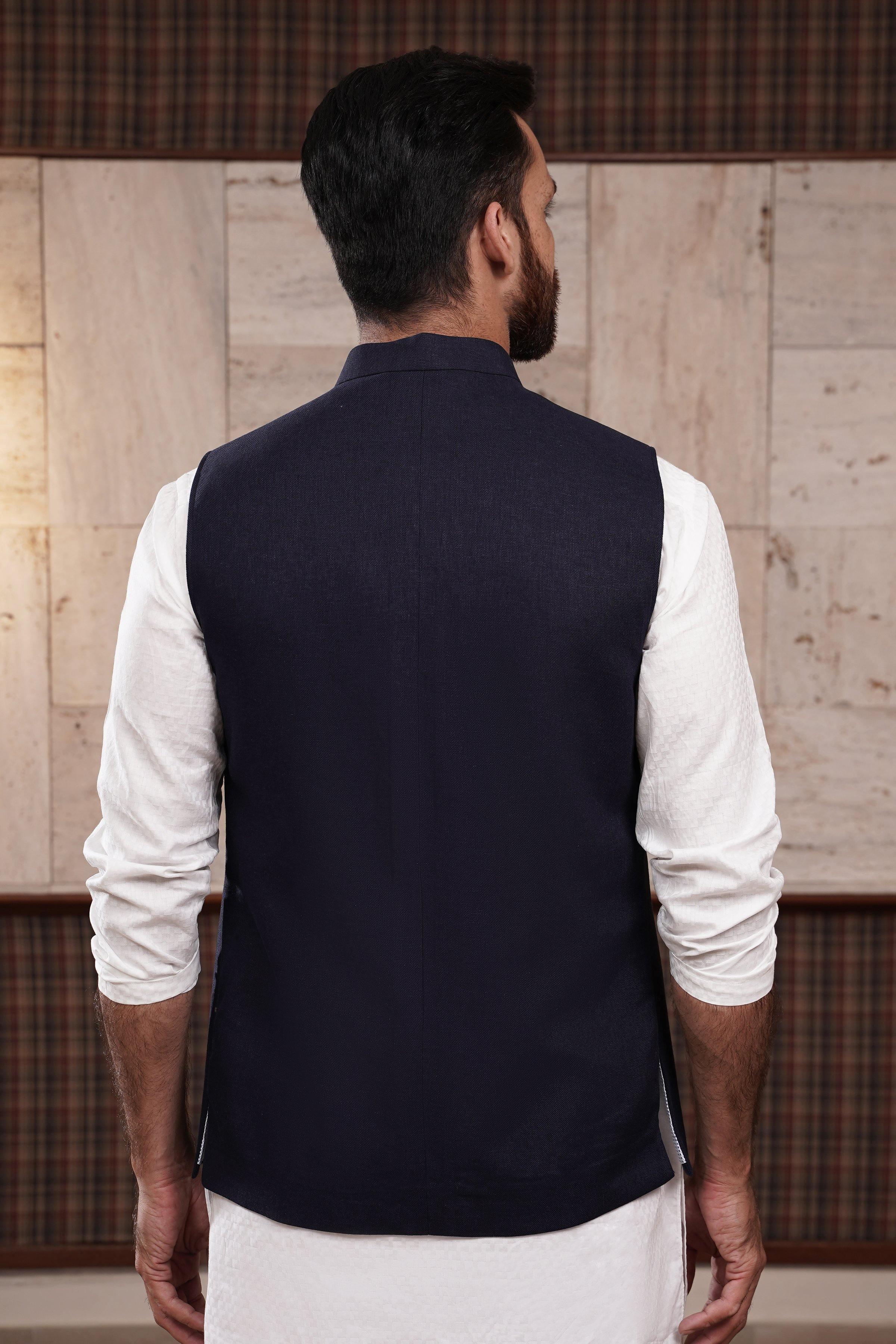 WAIST COAT NAVY at Charcoal Clothing