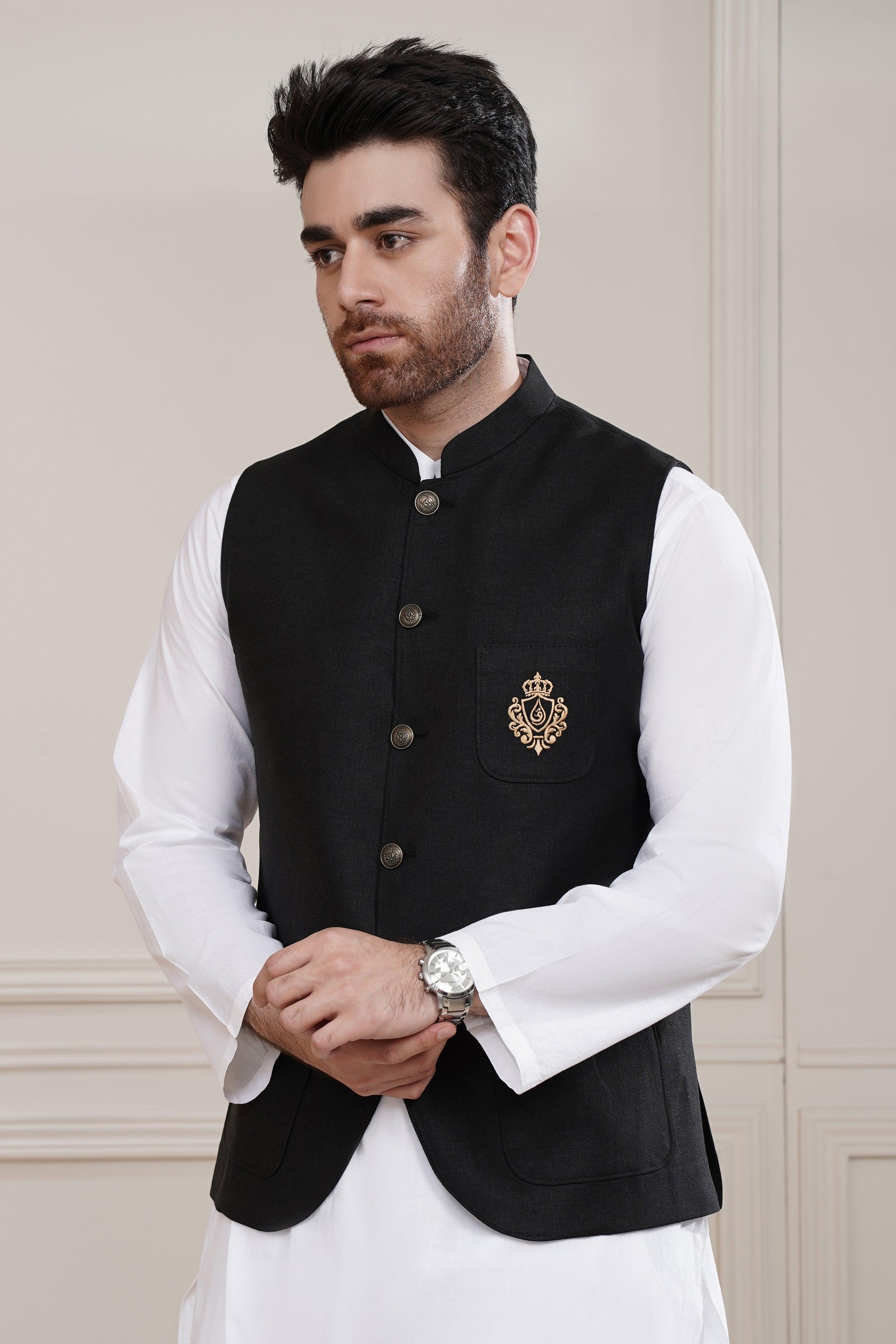 WAISTCOAT BLACK at Charcoal Clothing