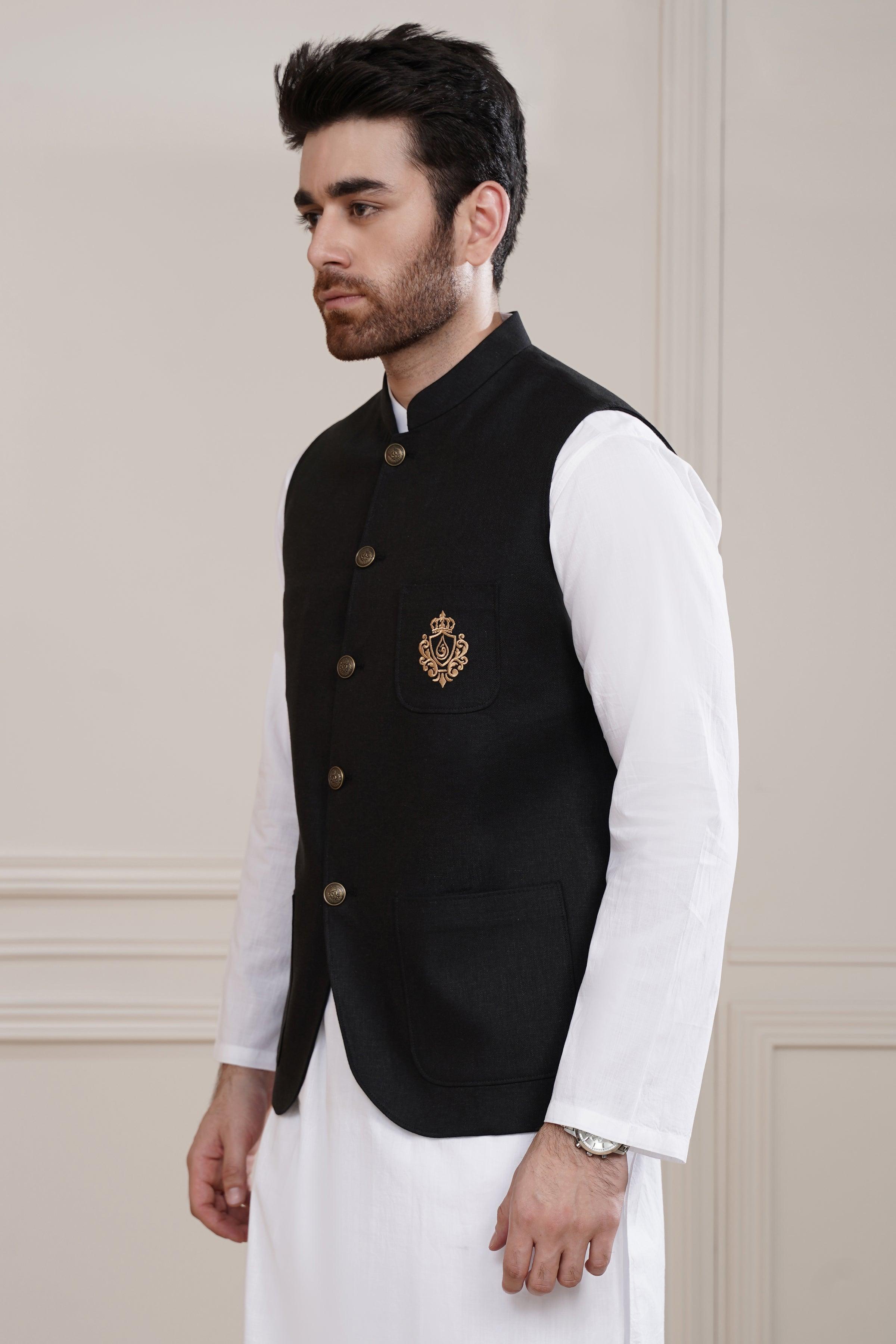 WAISTCOAT BLACK at Charcoal Clothing