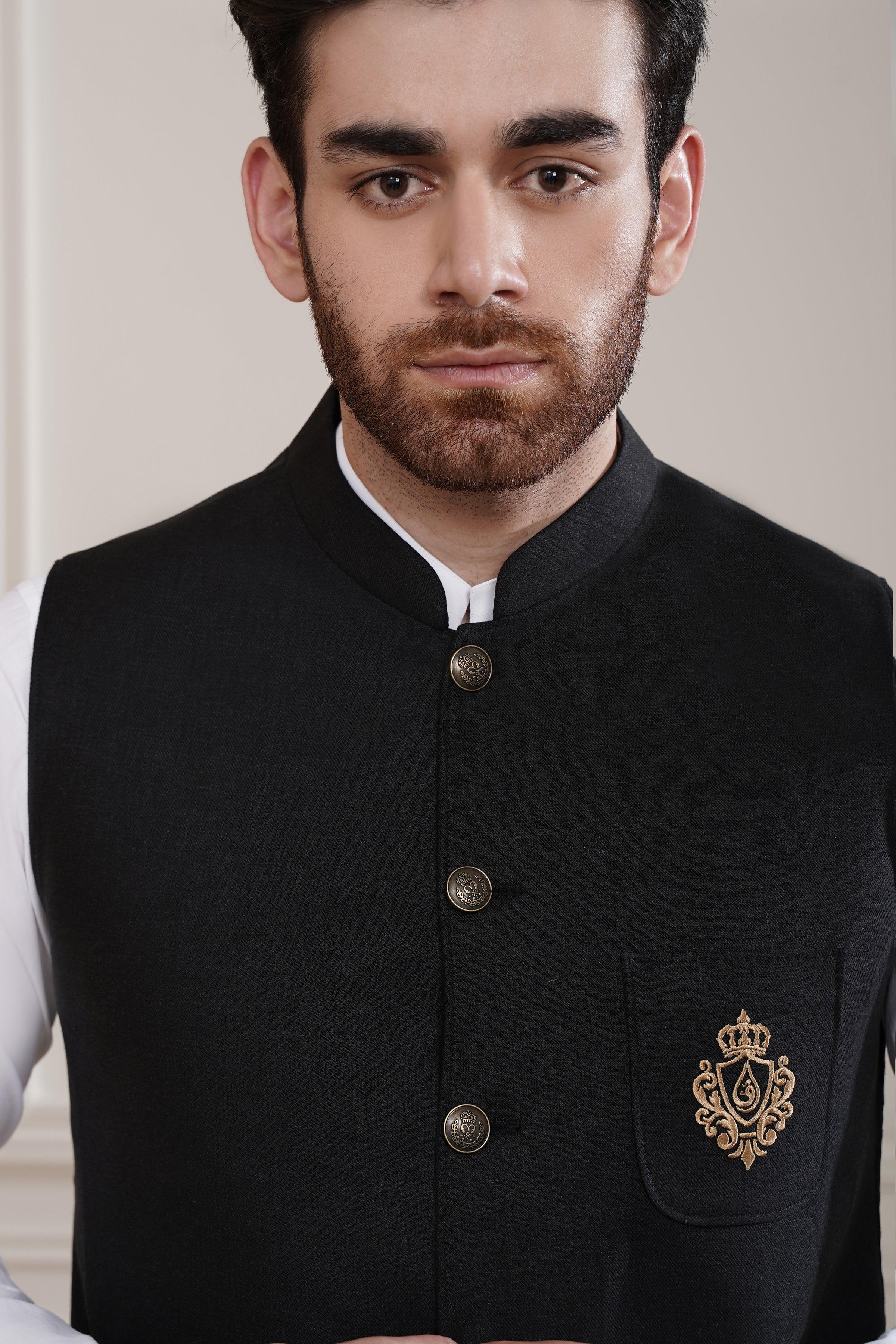 WAISTCOAT BLACK at Charcoal Clothing