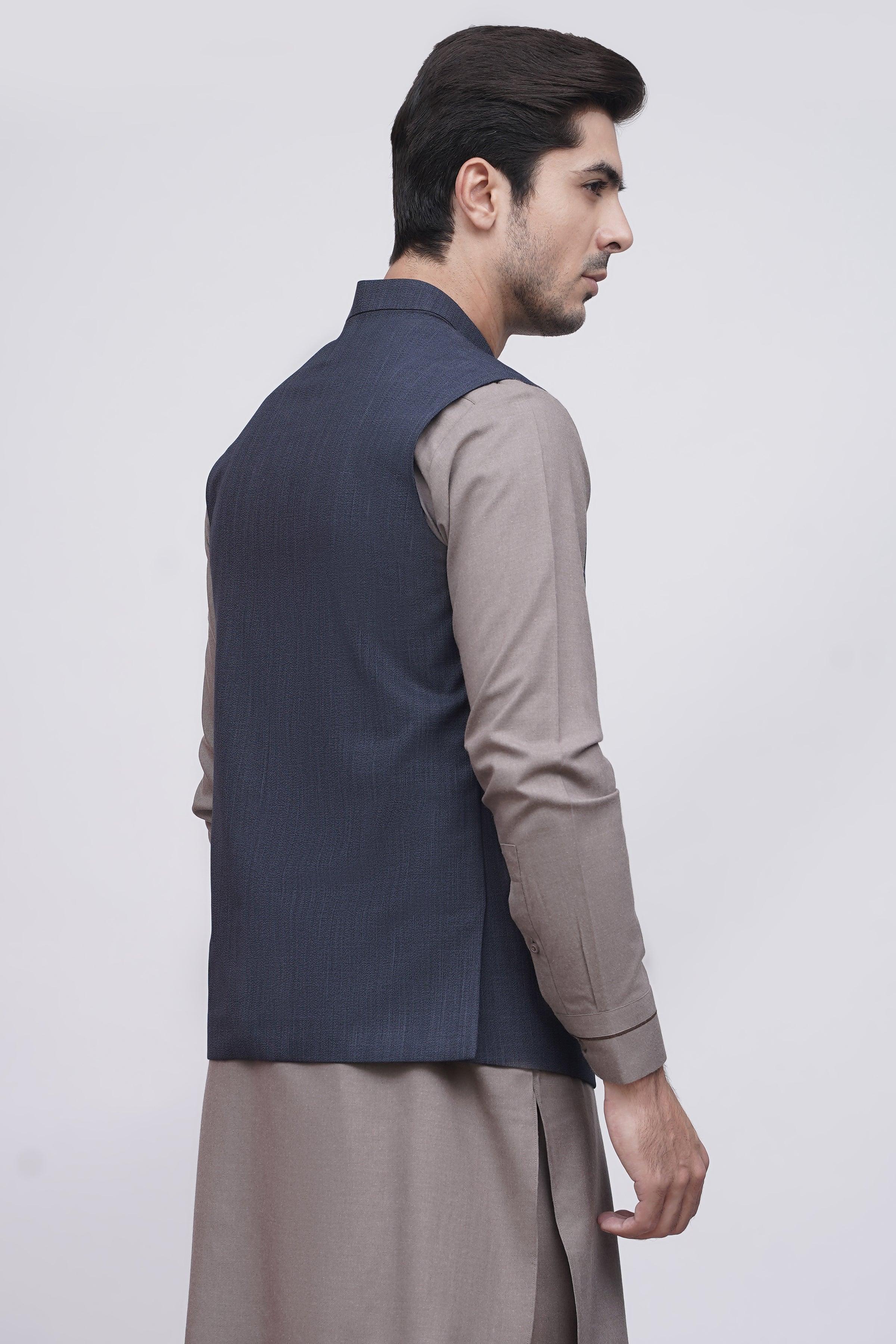 WAISTCOAT BLUE at Charcoal Clothing